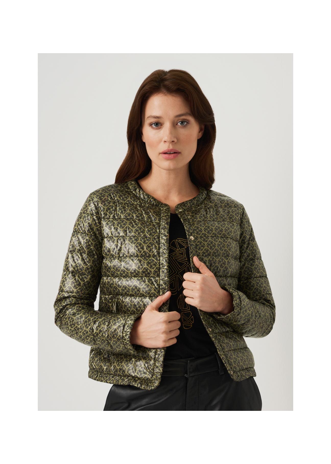 Women's quilted jacket with logo KURDT-0346-57(W22)-01