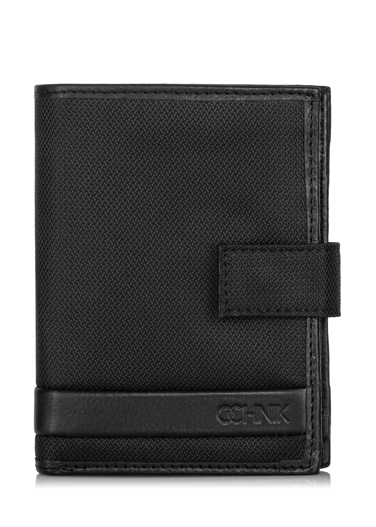 Black folding men's wallet PORMN-0017-99(Z23)-01