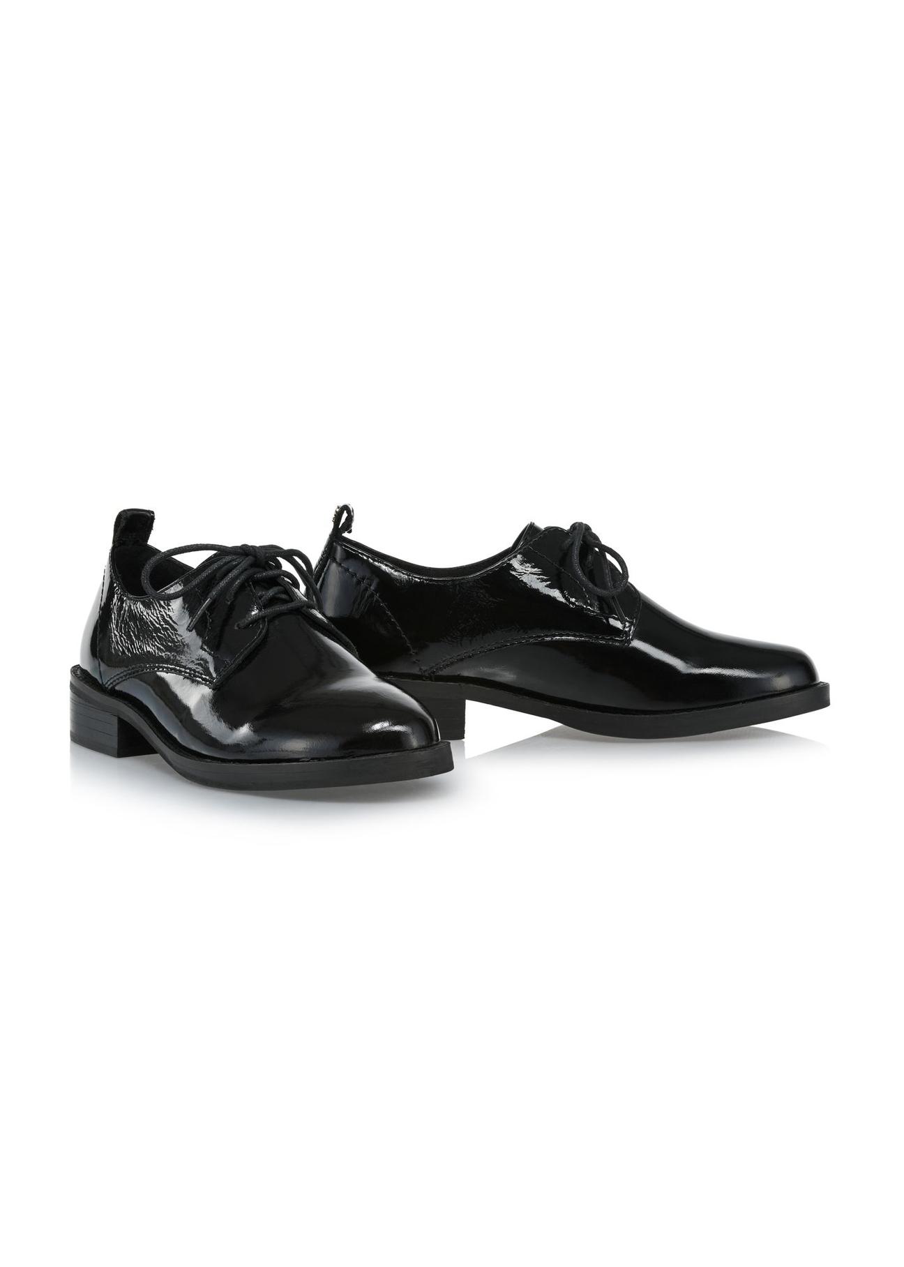 Black leather lacquered jazz shoes BUTYD-1061-99(W24)-02