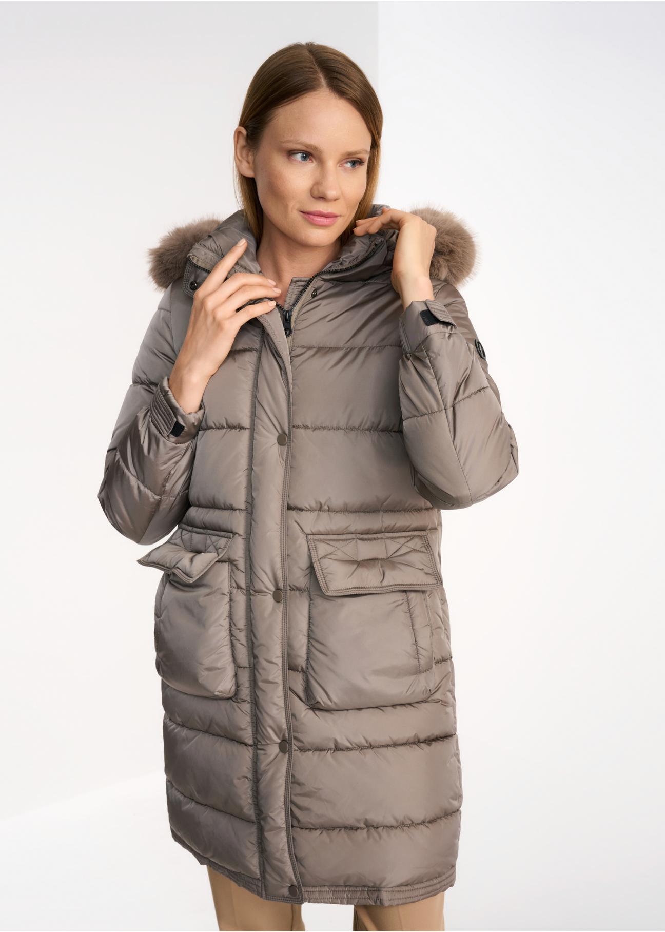 Women's autumn jacket with hood KURDT-0399-82(Z22)-01