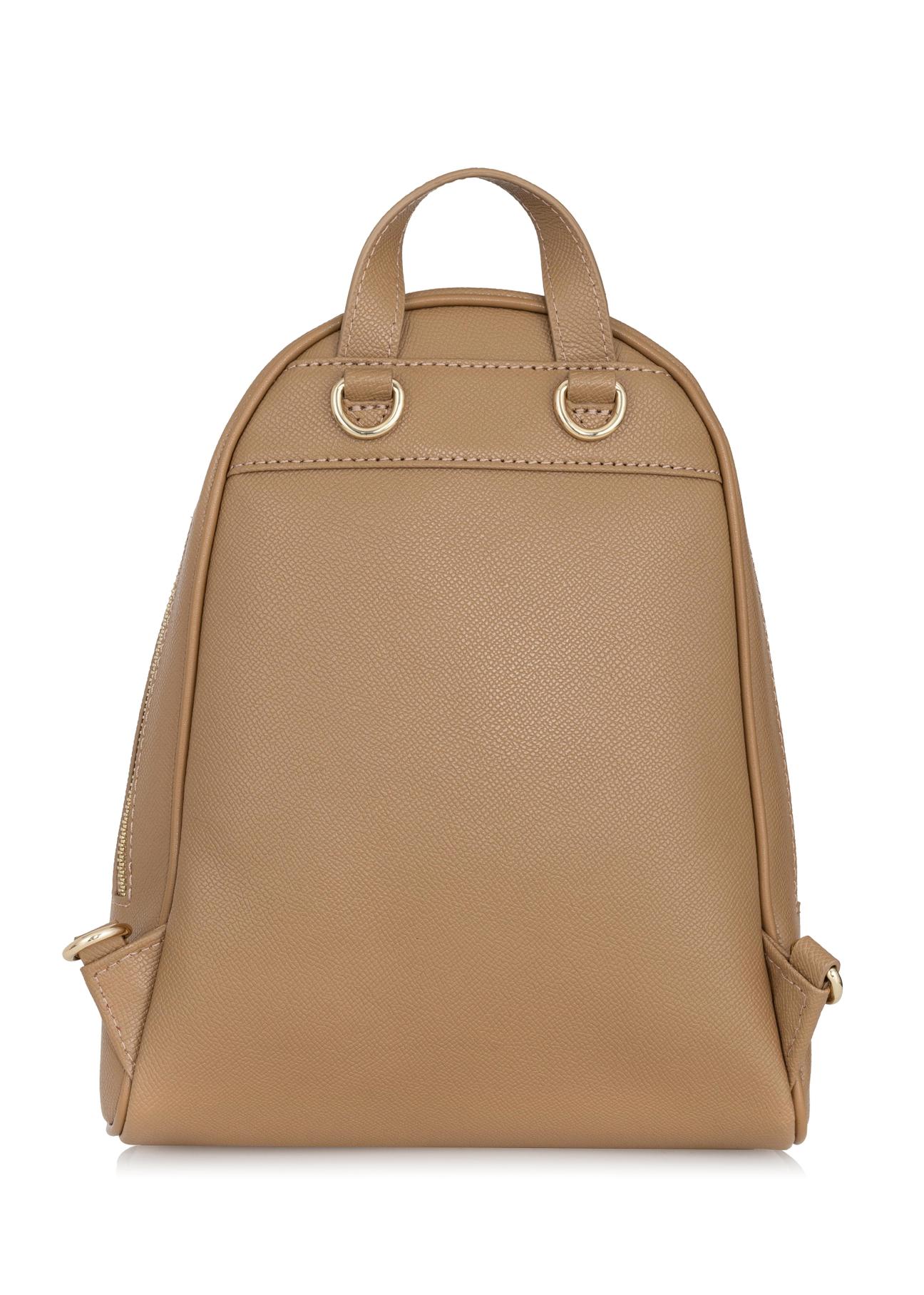 Beige leather women's backpack TORES-0420B-81(Z23)-04