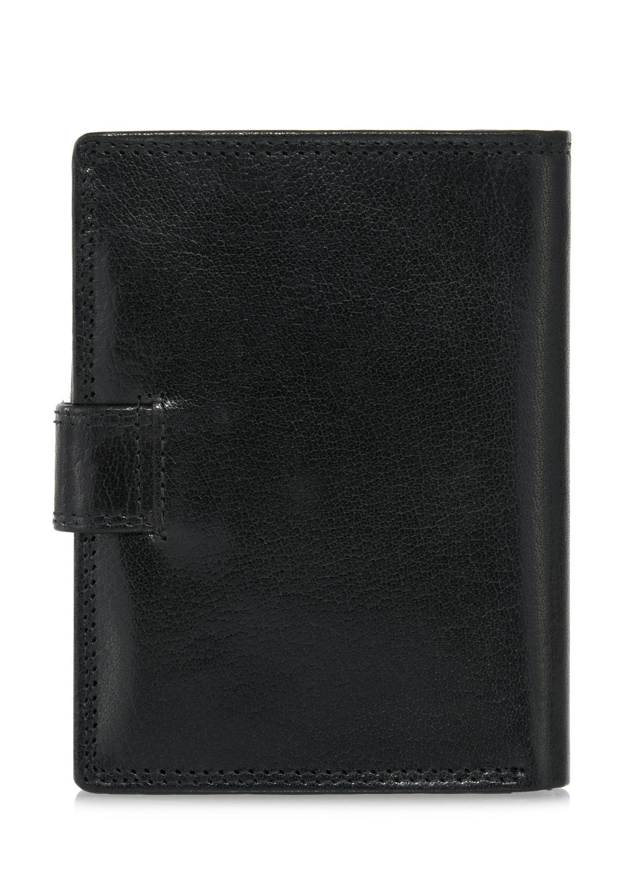 Black lacquered leather men's wallet PORMS-0552-99(W24)-02