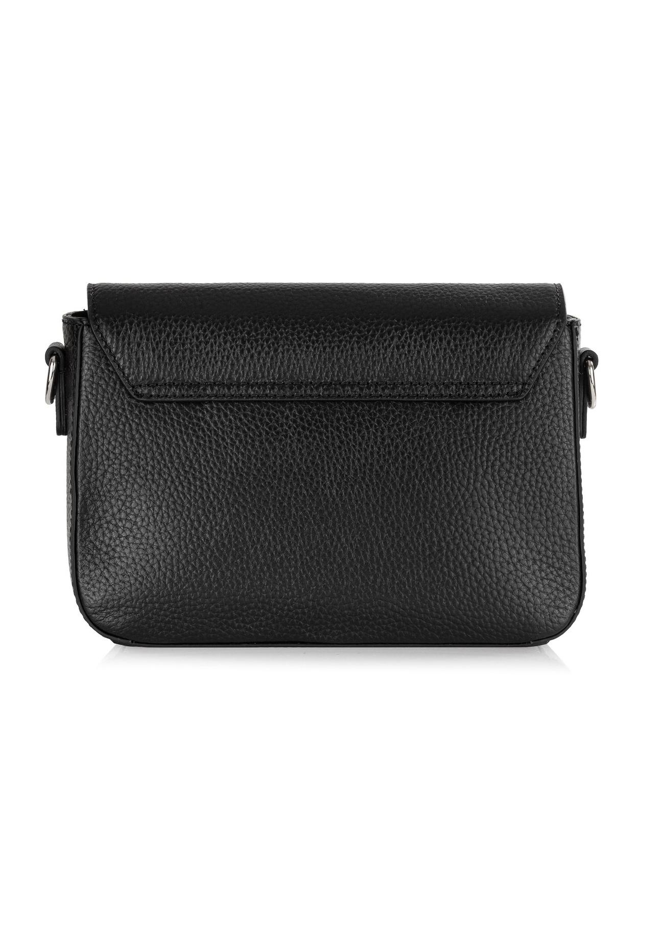 Black leather women's messenger bag TORES-0965A-99(Z24)-05