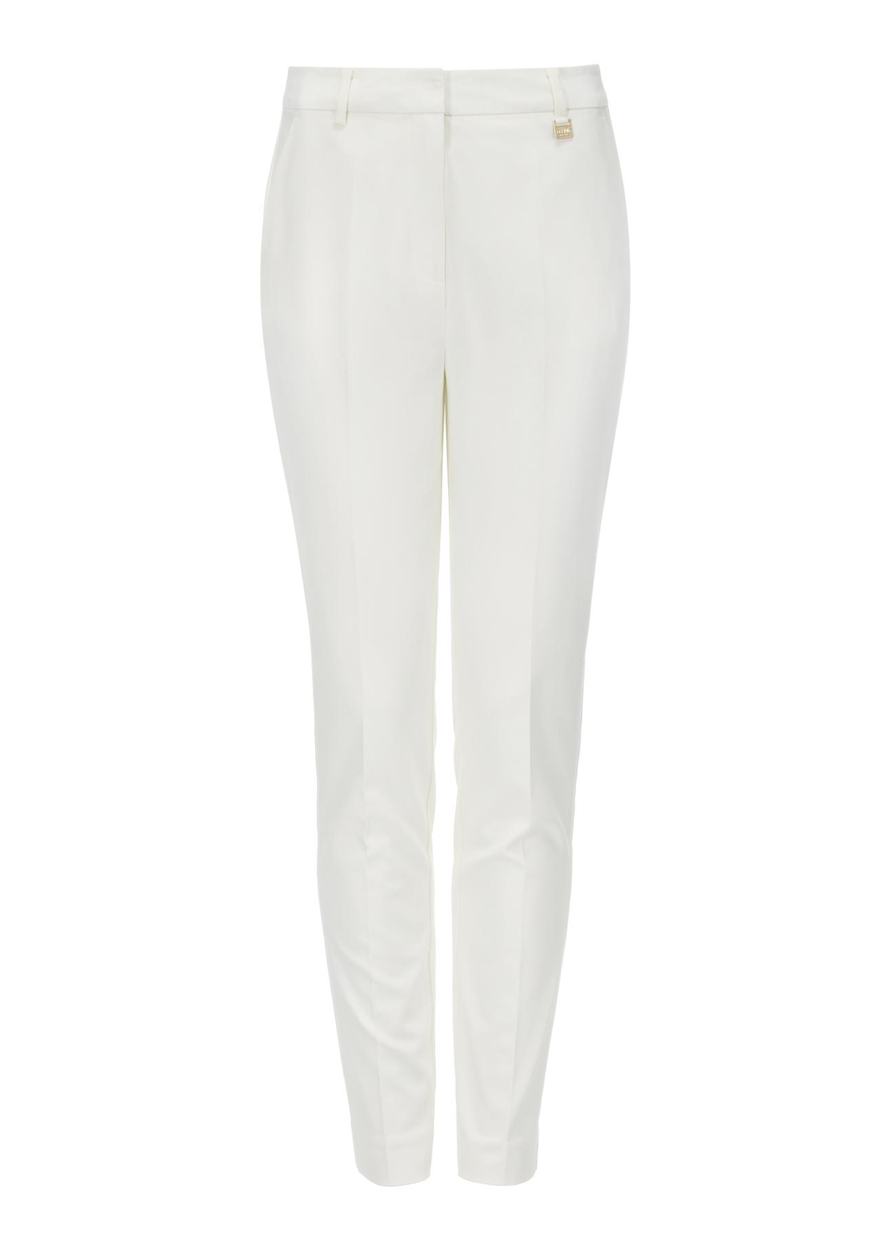 Women's cream-colored tailored pants SPODT-0090-12(W24)-04