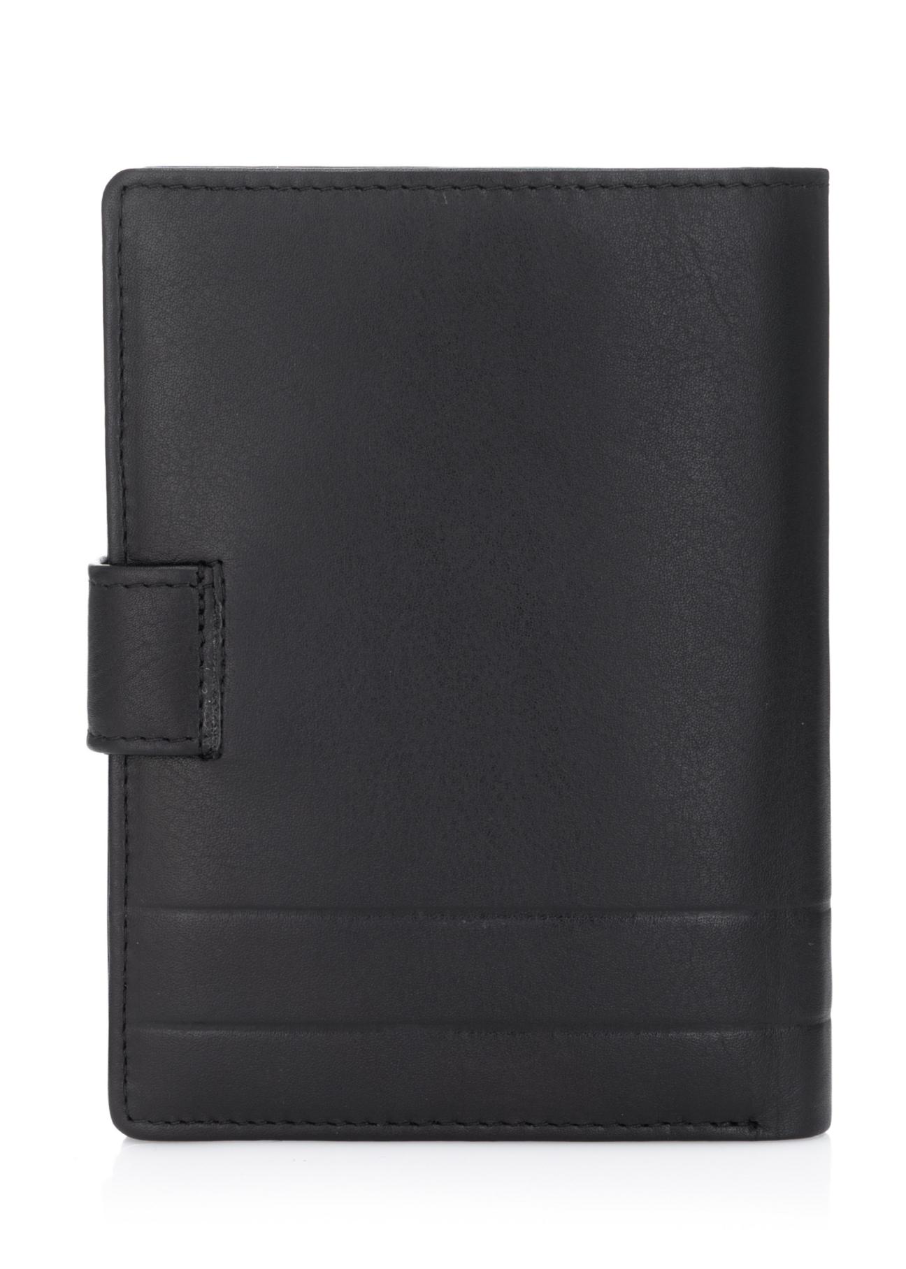 Black leather men's wallet PORMS-0143-99(Z23)-02