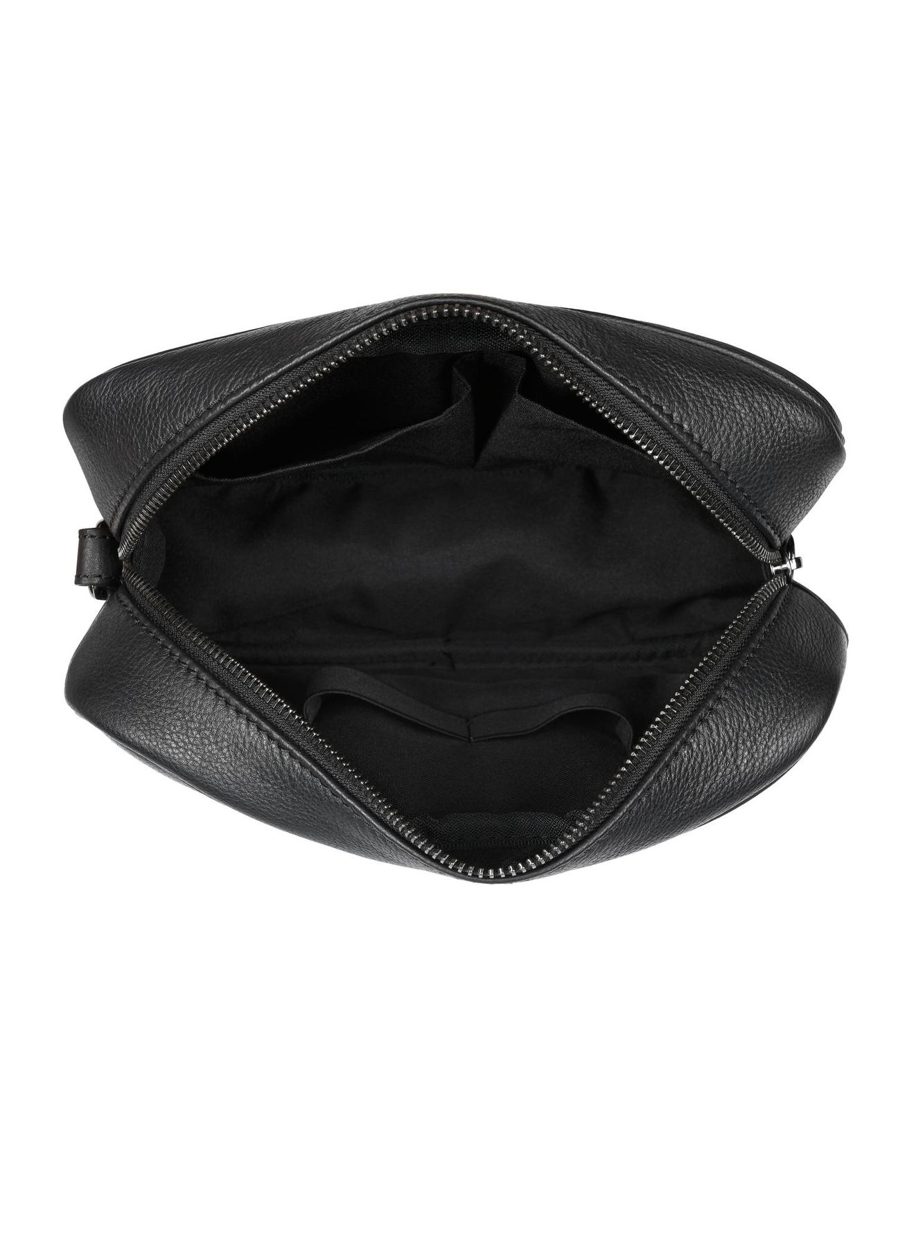 Black men's cosmetic bag with logo TORMS-0182C-99(Z24)-05