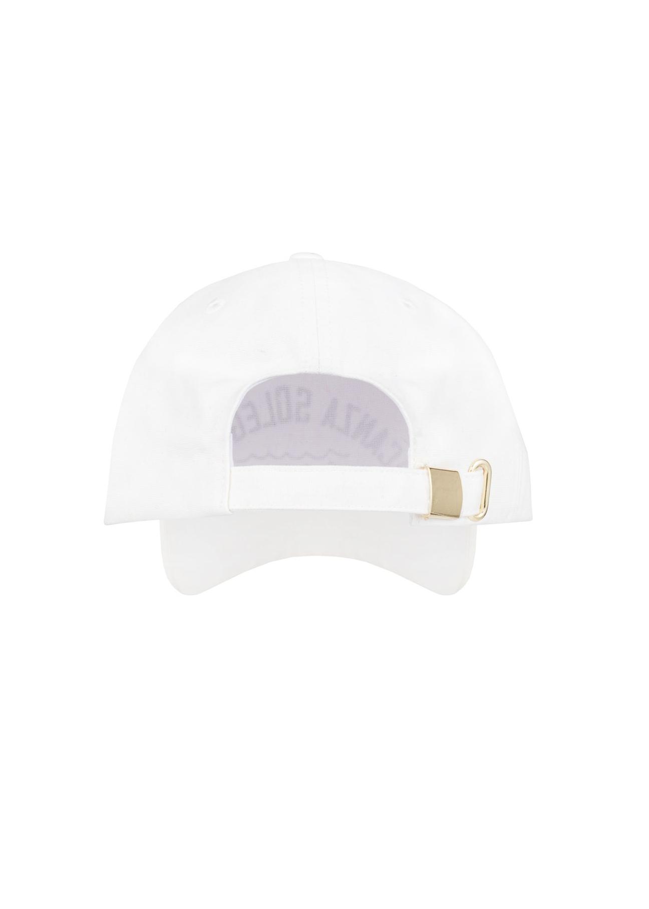 White baseball cap with print CZALT-0005-12(W23)-02