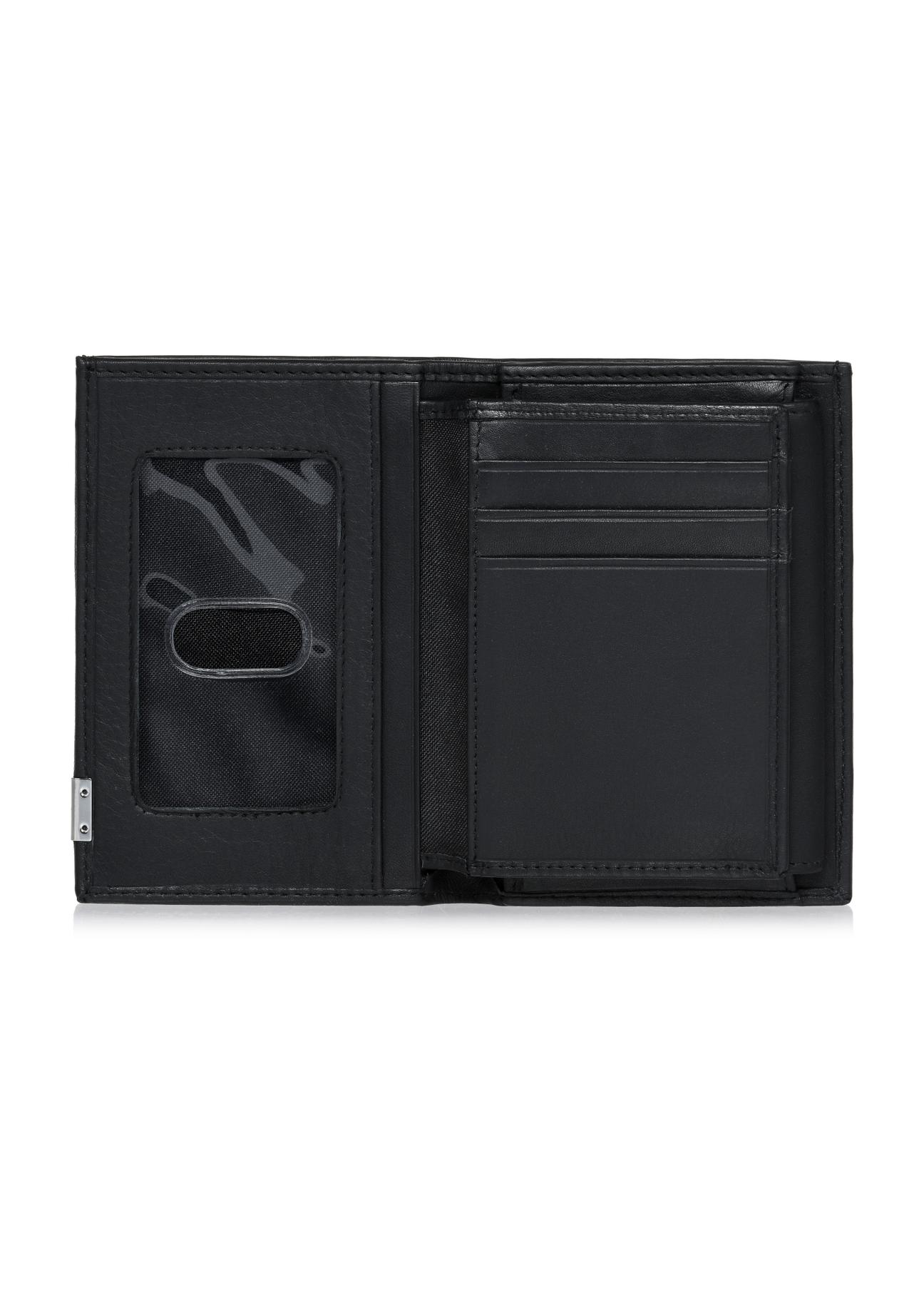 Black leather men's wallet PORMS-0145-99(Z23)-04