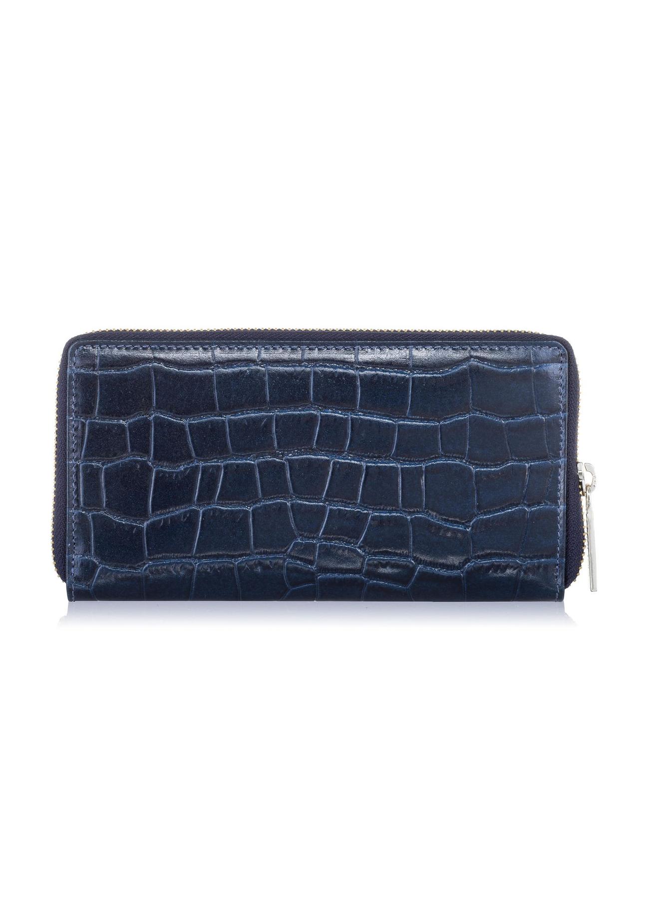 Women's large leather wallet croco PORES-0844-69(W23)-04