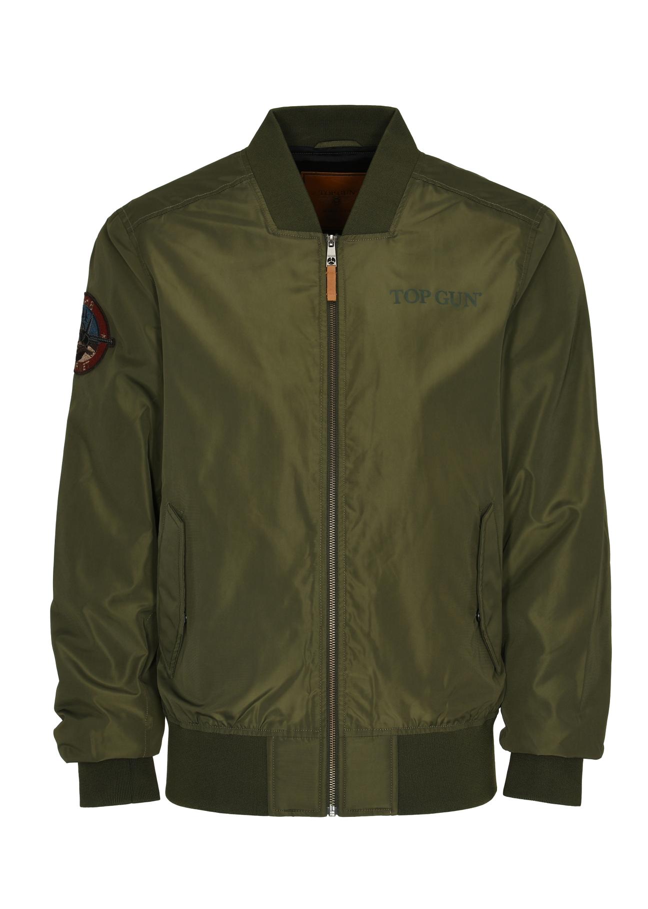 Olive colored men's bomber jacket TOP GUN KURMT-0352-57(W24).-06