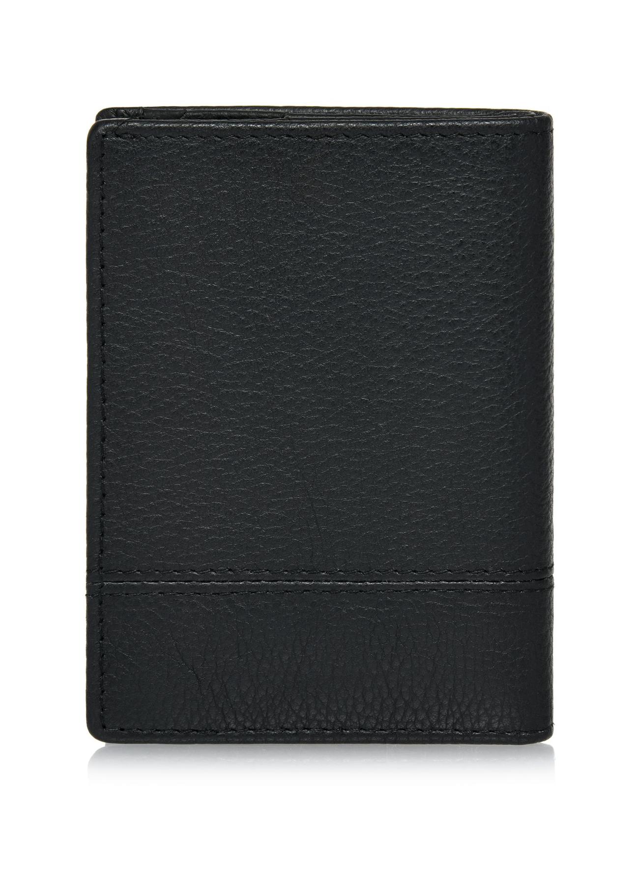 Black leather small men's wallet PORMS-0610-99(Z24)-02