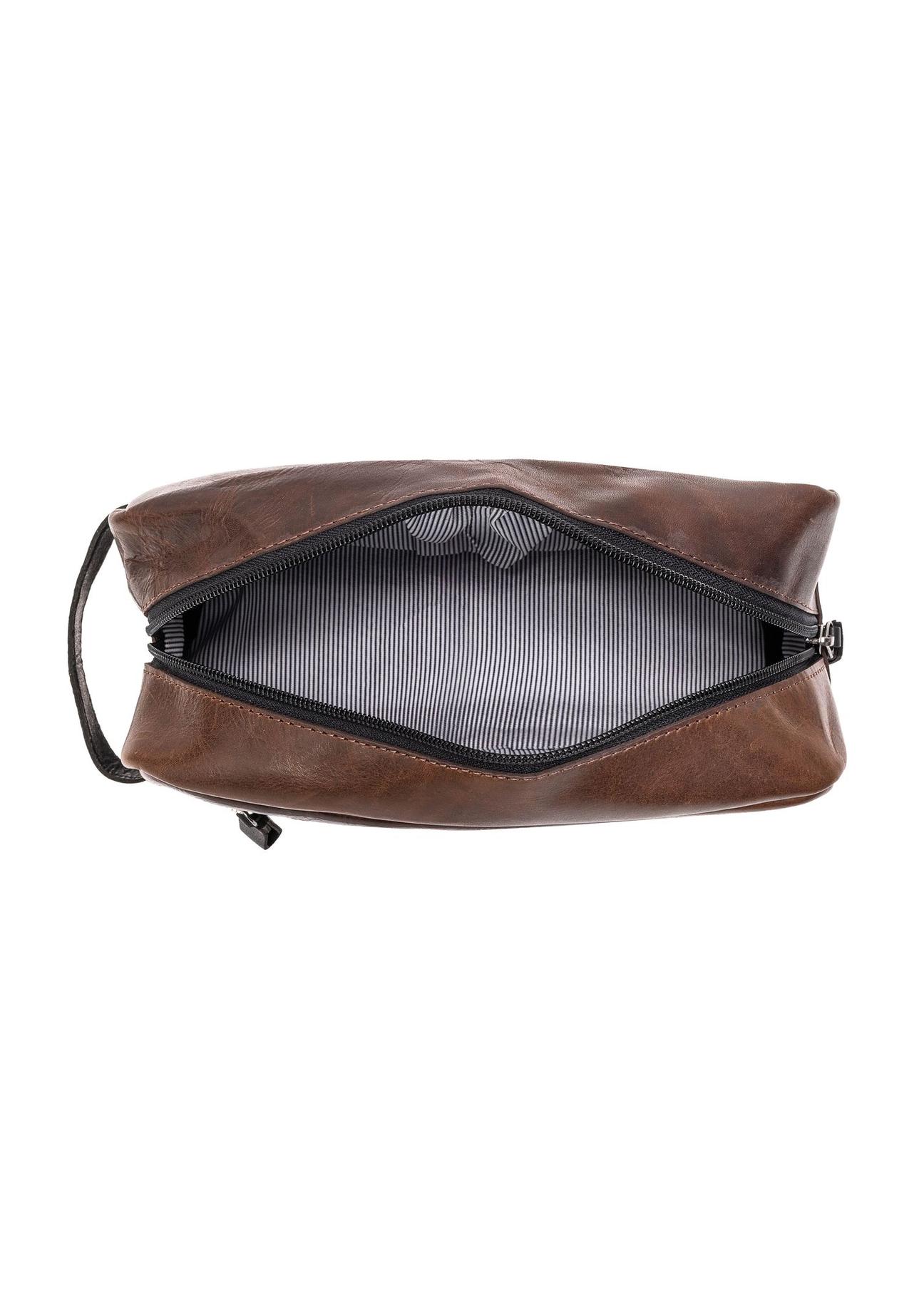 Brown leather men's cosmetic bag TORMS-0106B-79(Z24)-05