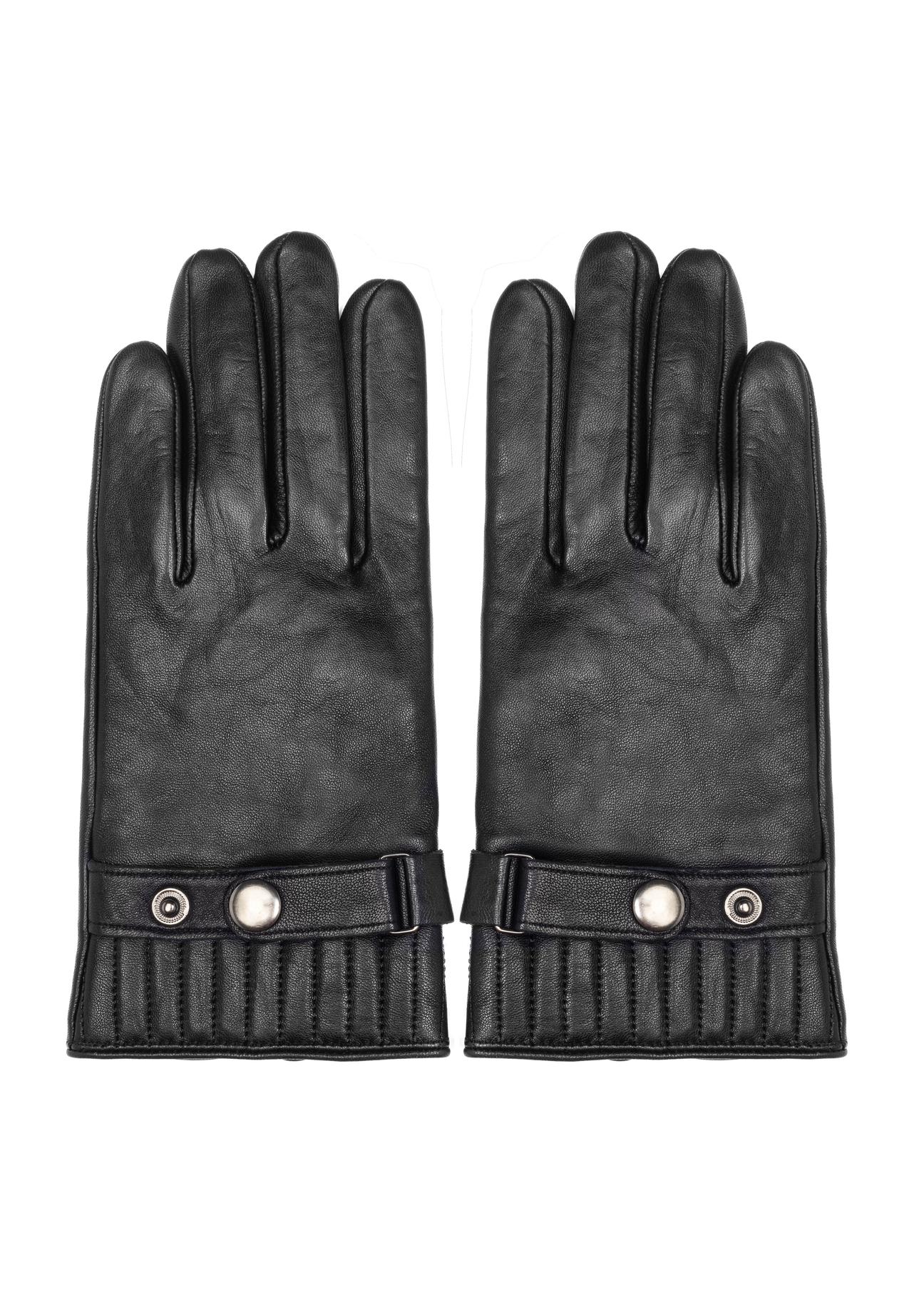 Men's adjustable leather gloves REKMS-0024-99(Z24)