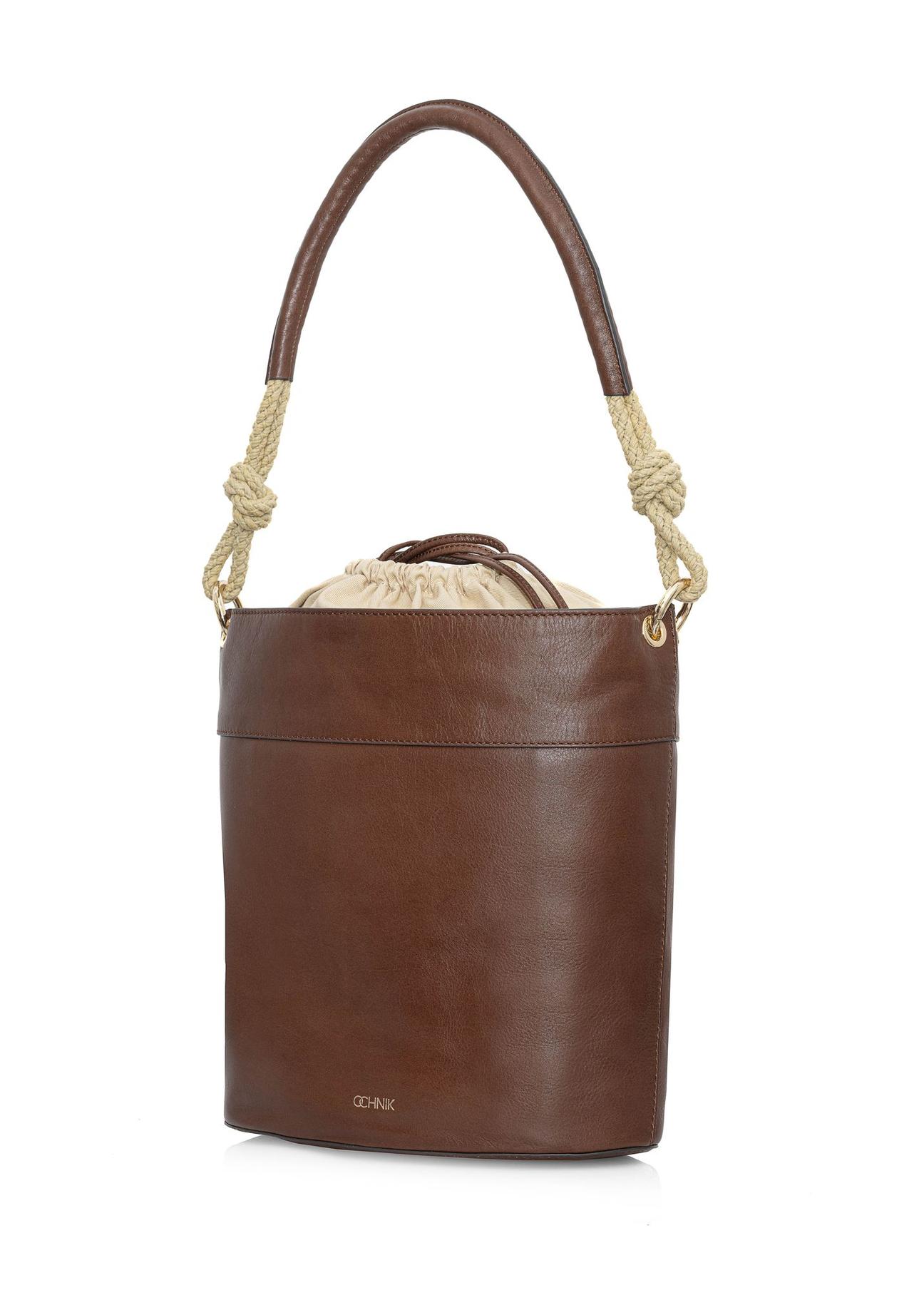 Brown leather women's handbag TORES-1002-90(W24)-02