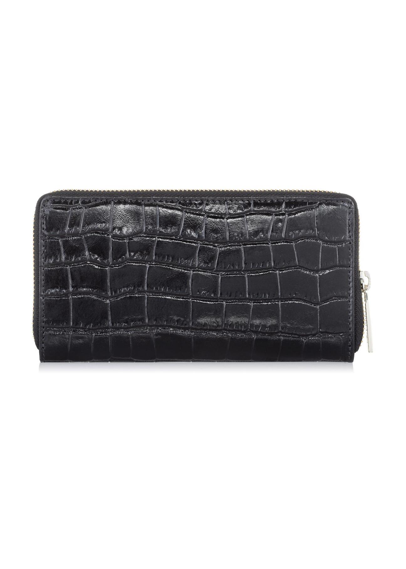 Croco women's leather wallet PORES-0844-99(W23)-04