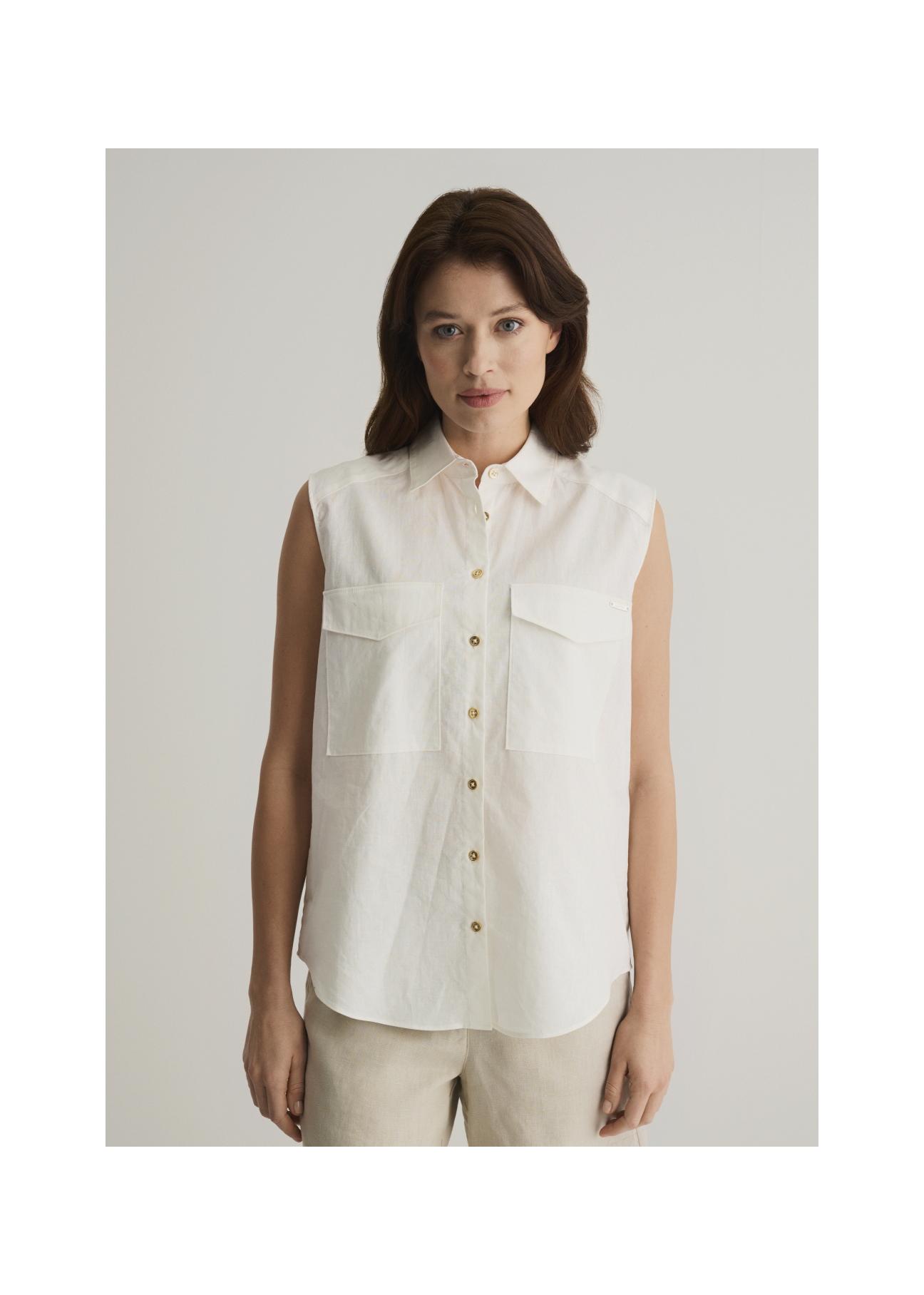 Women's sleeveless shirt BLUDT-0137-11(W22)-01