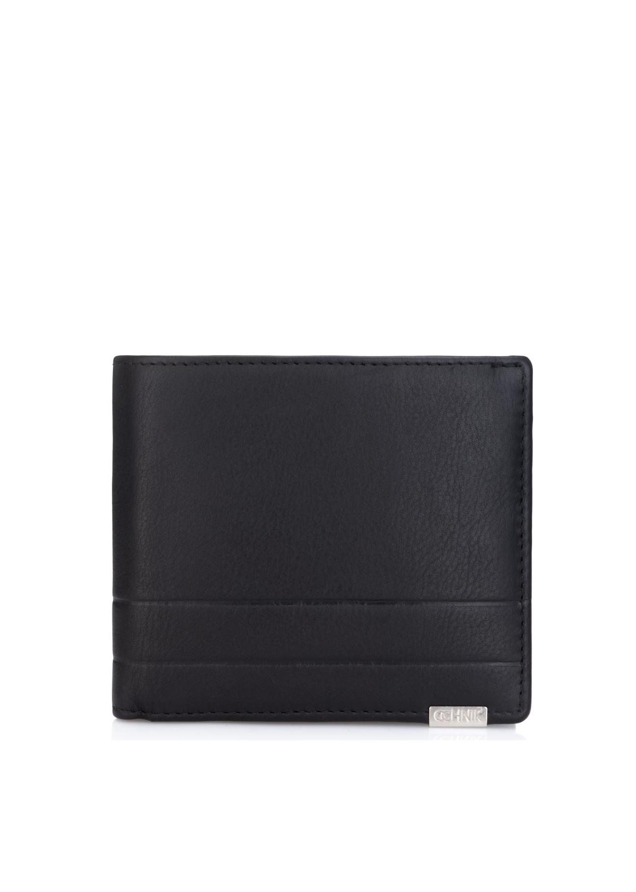 Black leather men's wallet PORMS-0142-99(Z23)-01