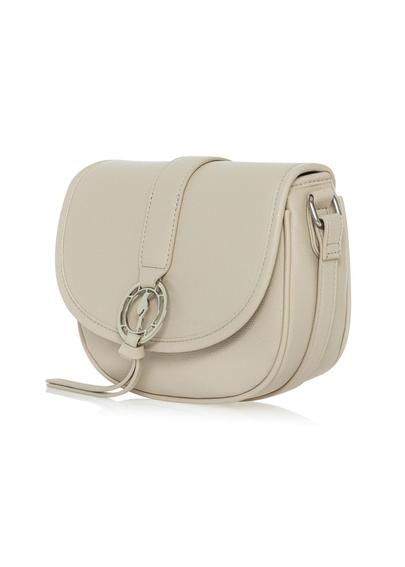 Cream women's handbag made of imitation leather TOREC-0756B-12(W25)-02