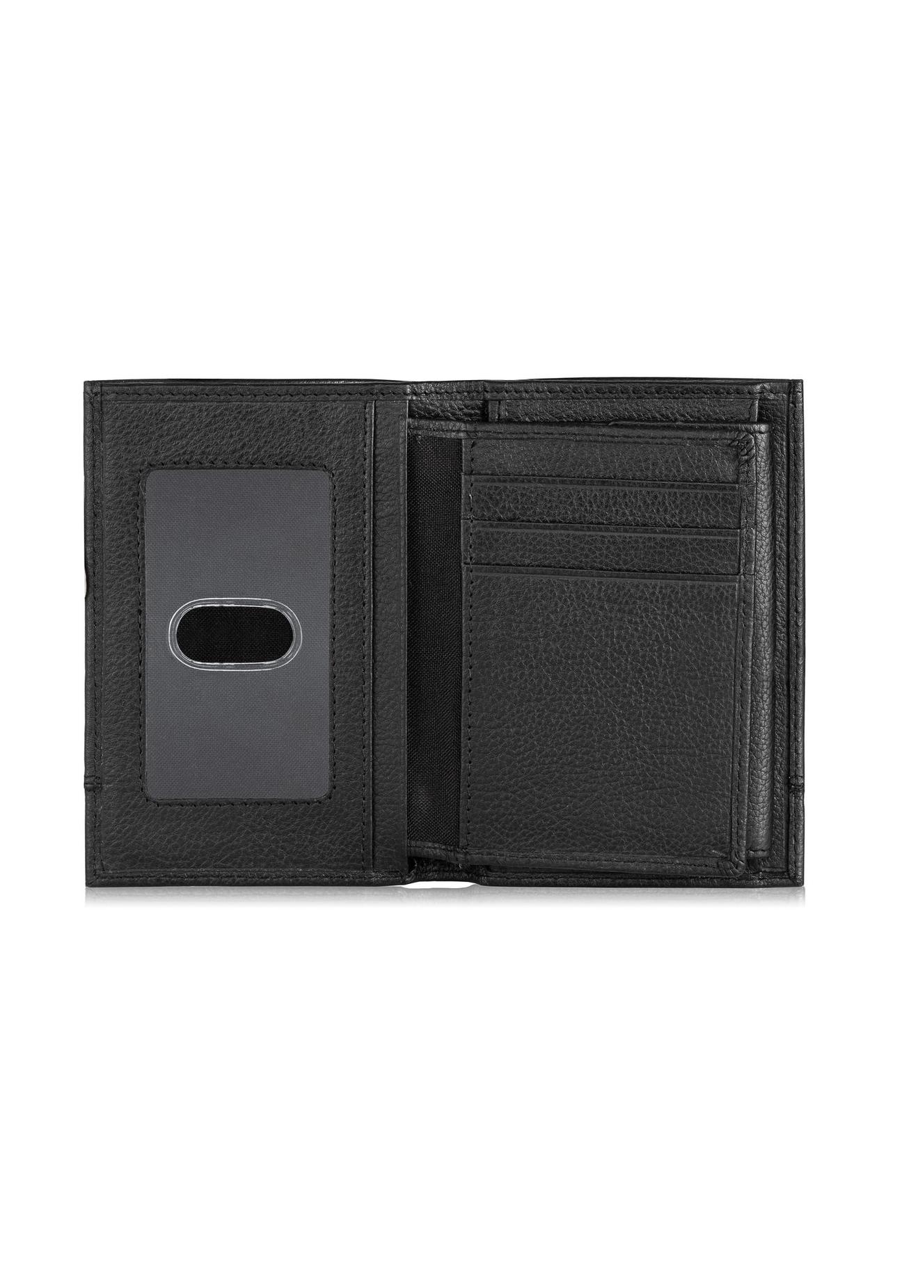 Men's leather wallet with stitching PORMS-0022-99(Z24)-05