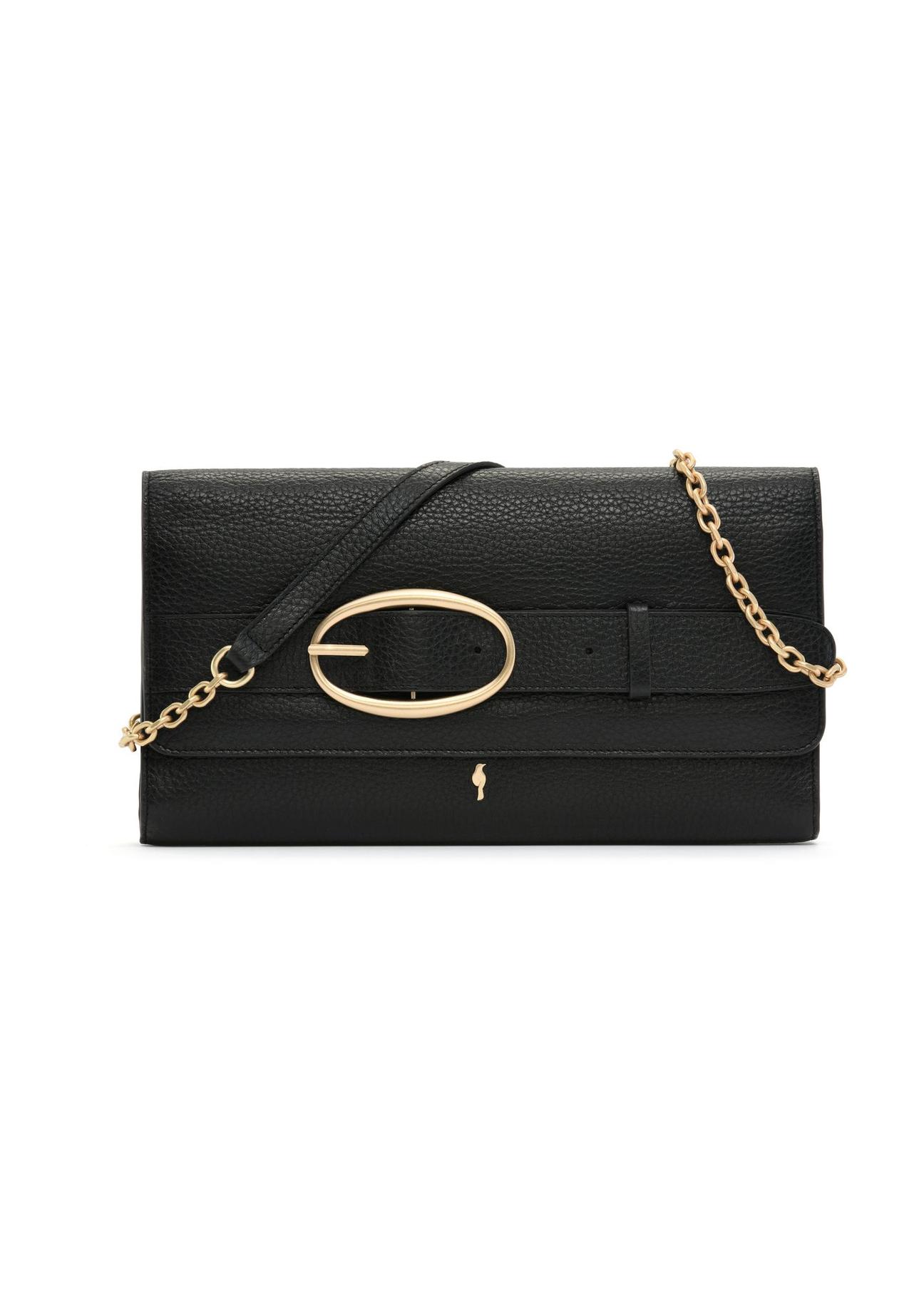 Black leather clutch bag TORES-1075-99(W25)-01