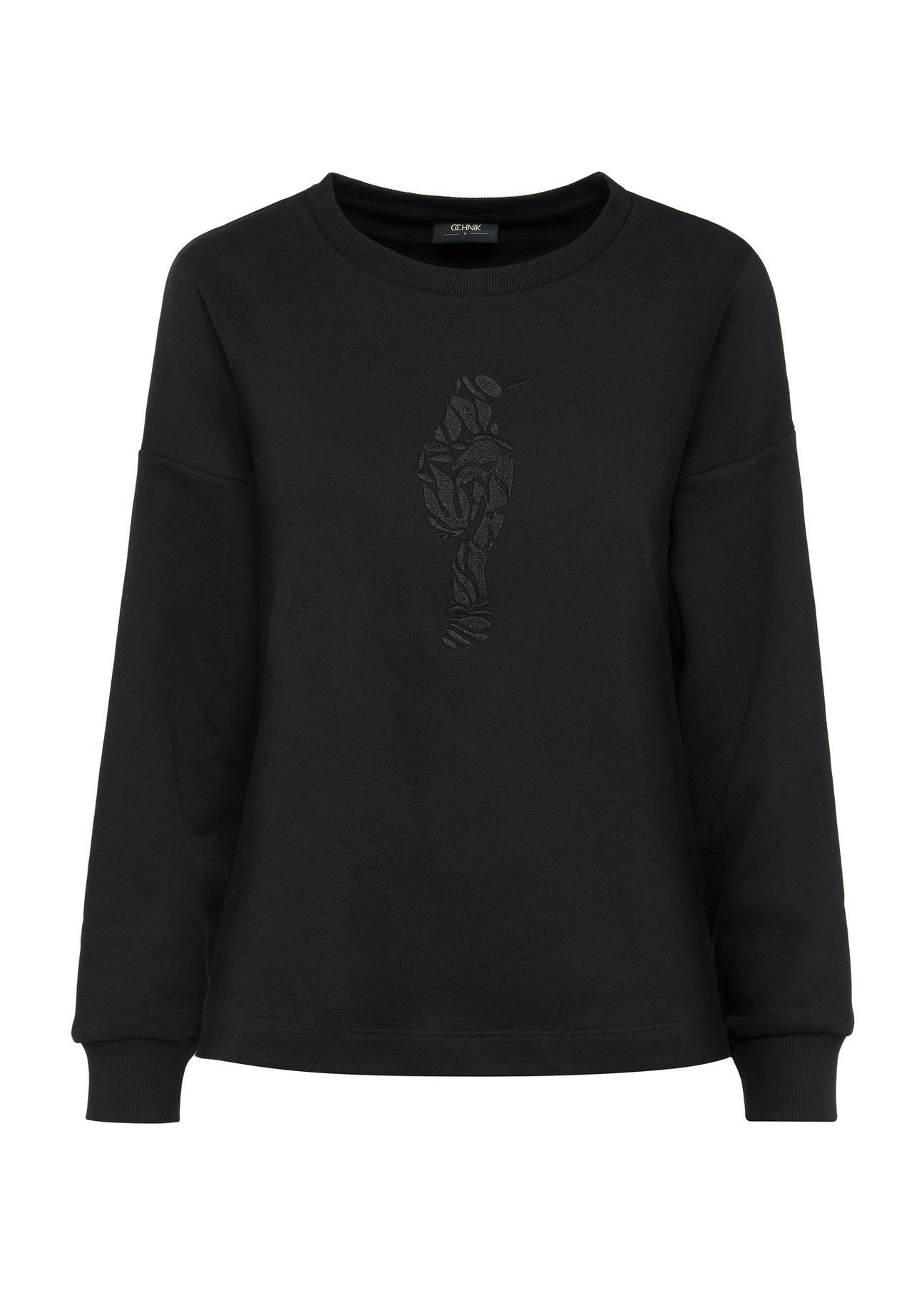 Women's sweatshirt with embroidered logo BLZDT-0095-99(W24)-03