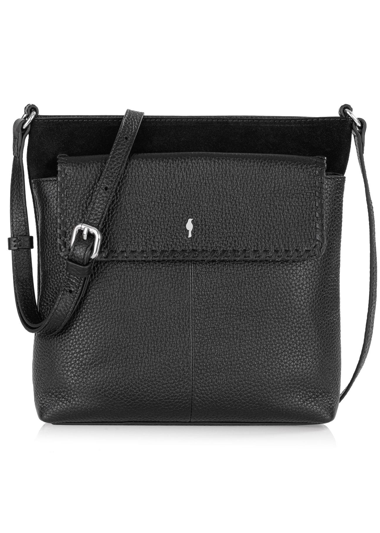 Black leather women's handbag TORES-1031-99(Z24)-01