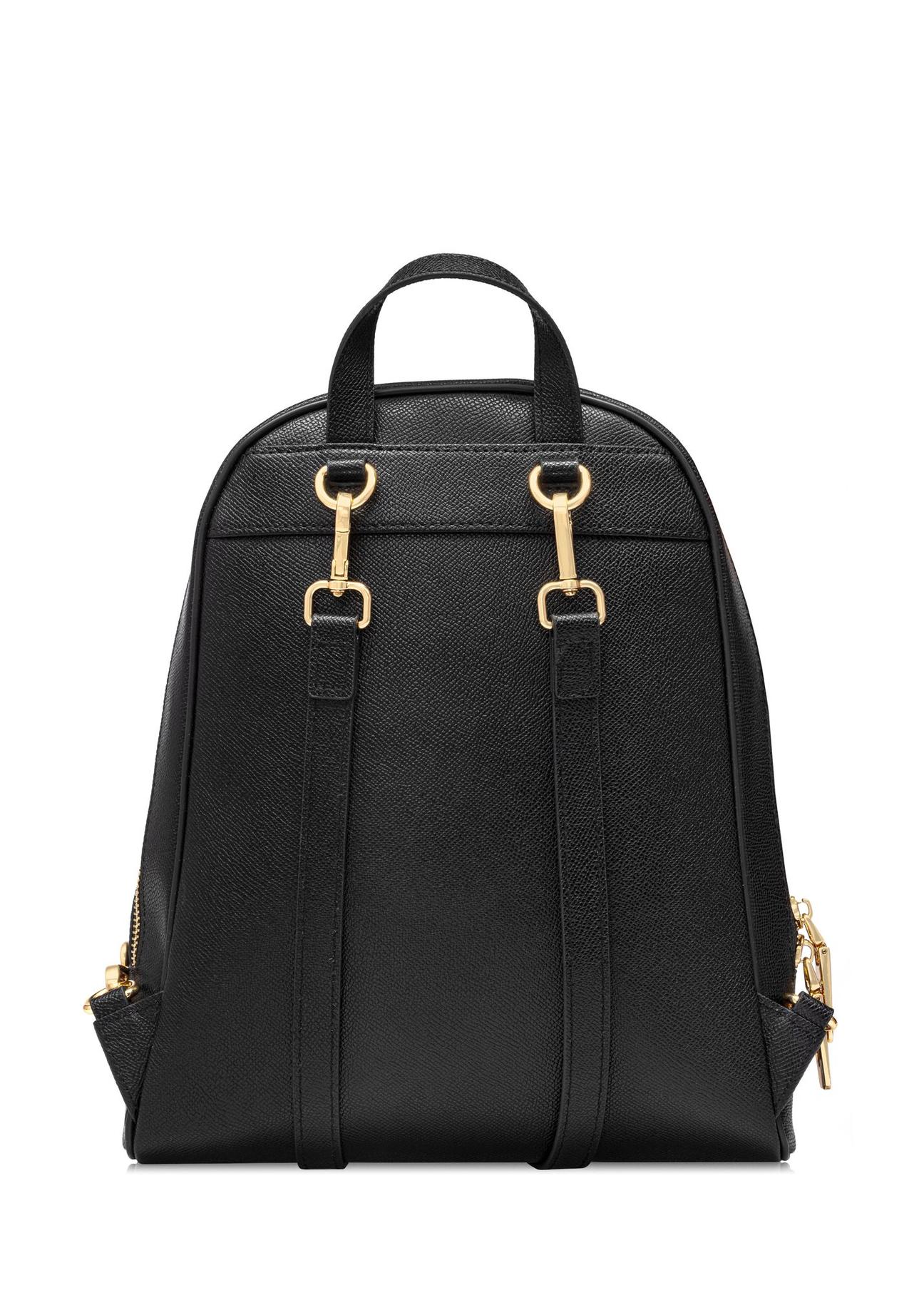 Black leather women's backpack PLCDS-0004-99(W25)