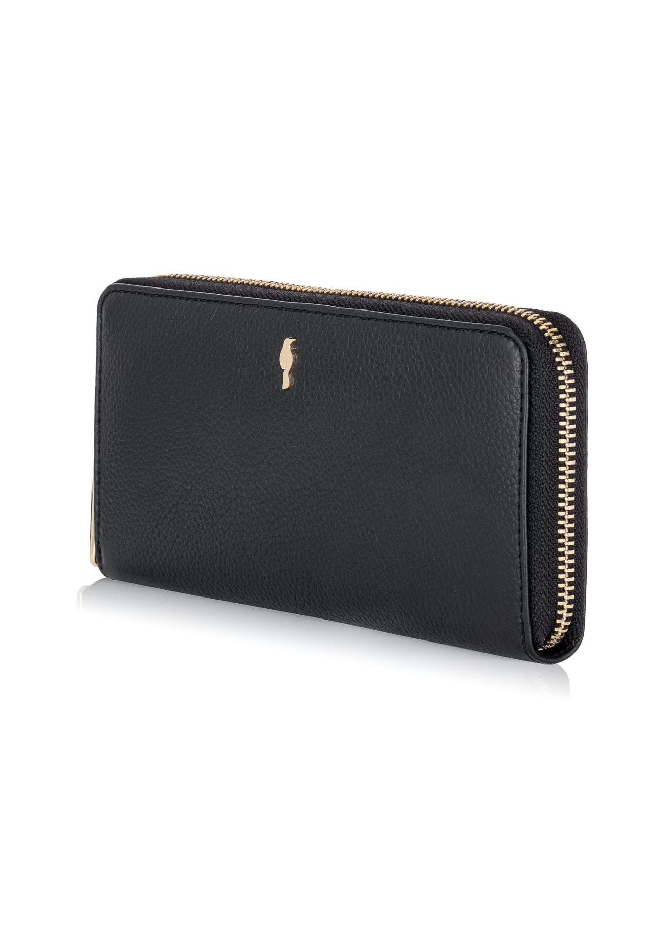 Large black leather women's wallet PORES-0800B-99(W24)-02