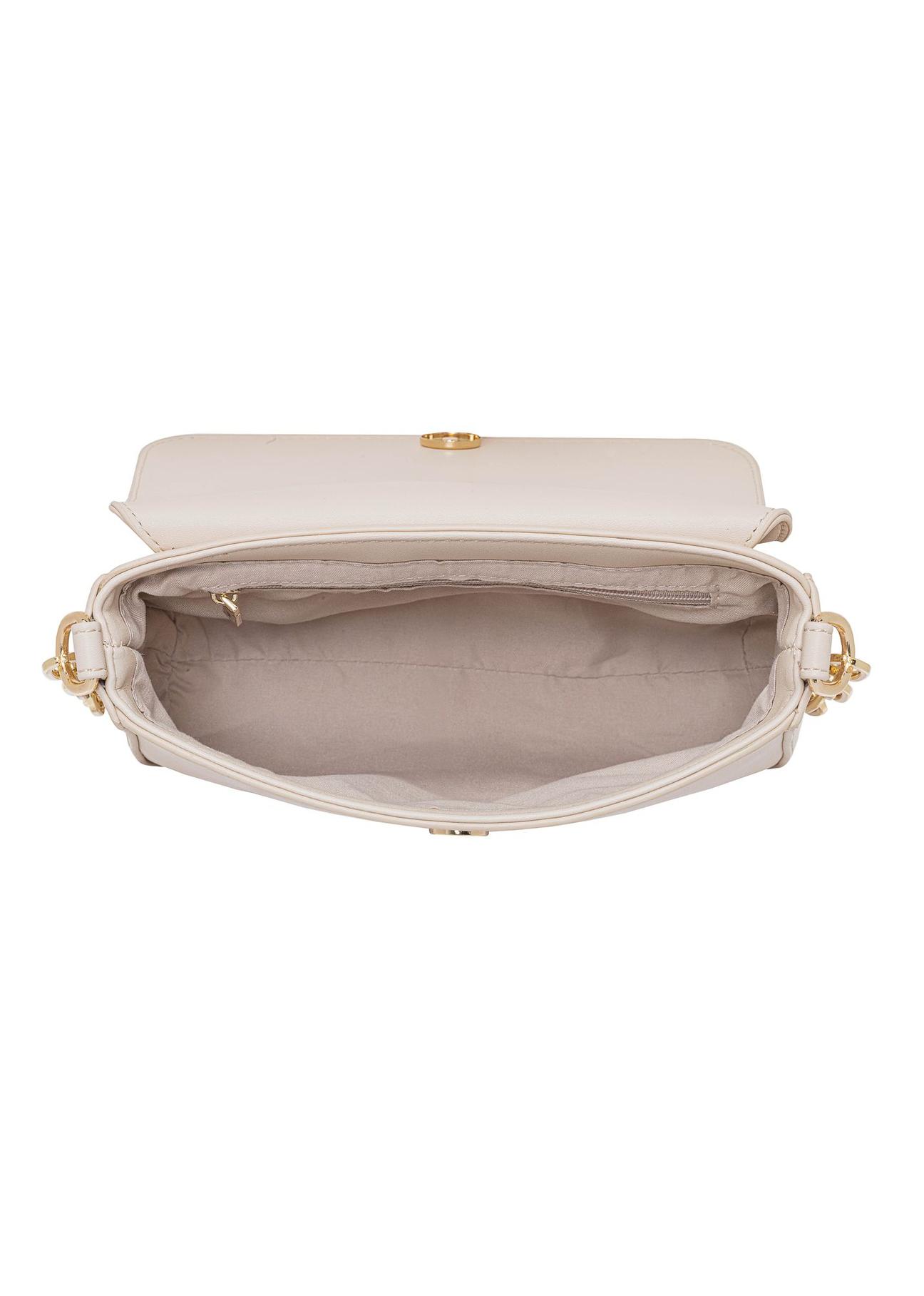 Cream women's messenger bag with chain TOREC-0767B-12(W25)