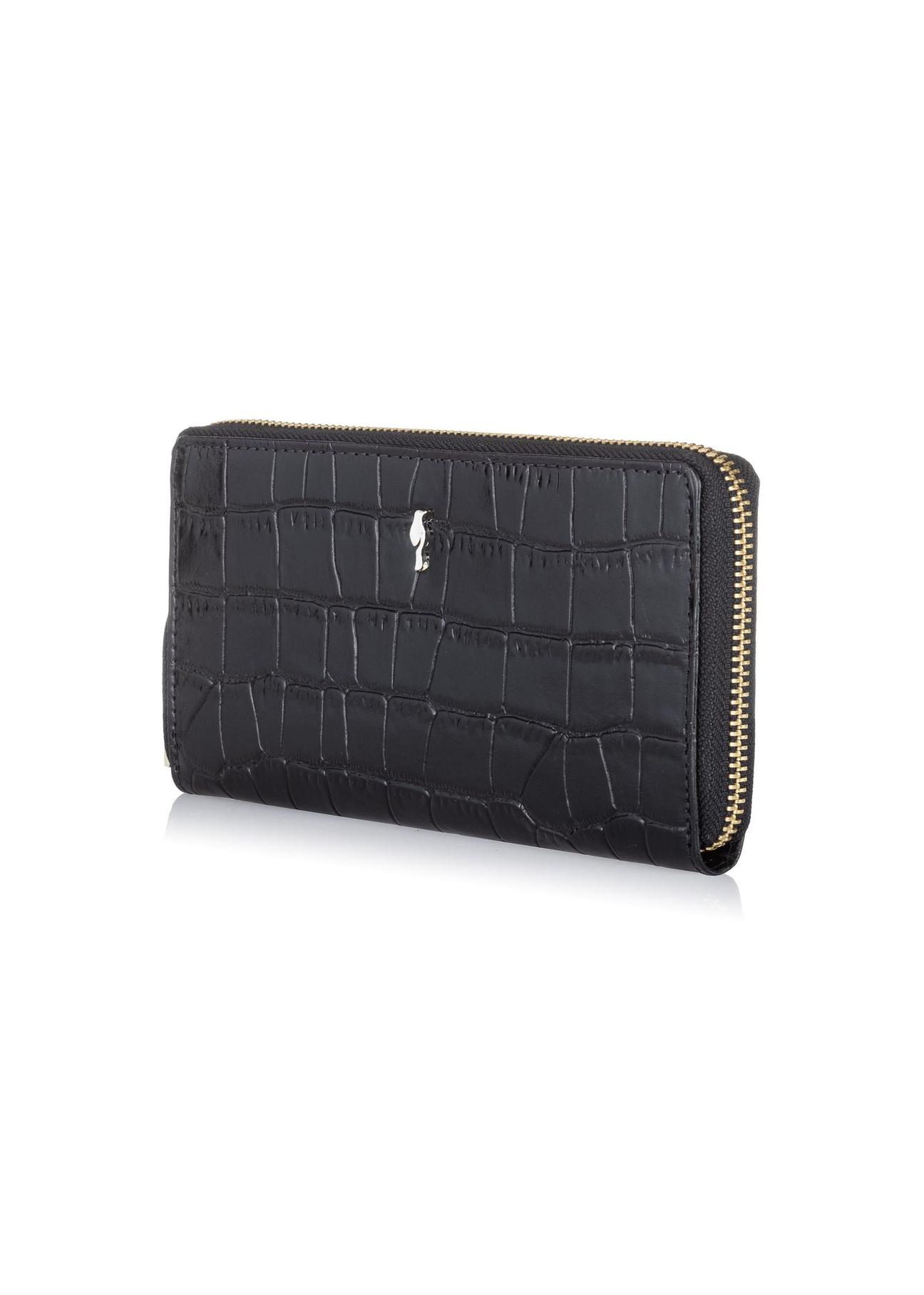 Croco women's leather wallet PORES-0844-99(W23)-02