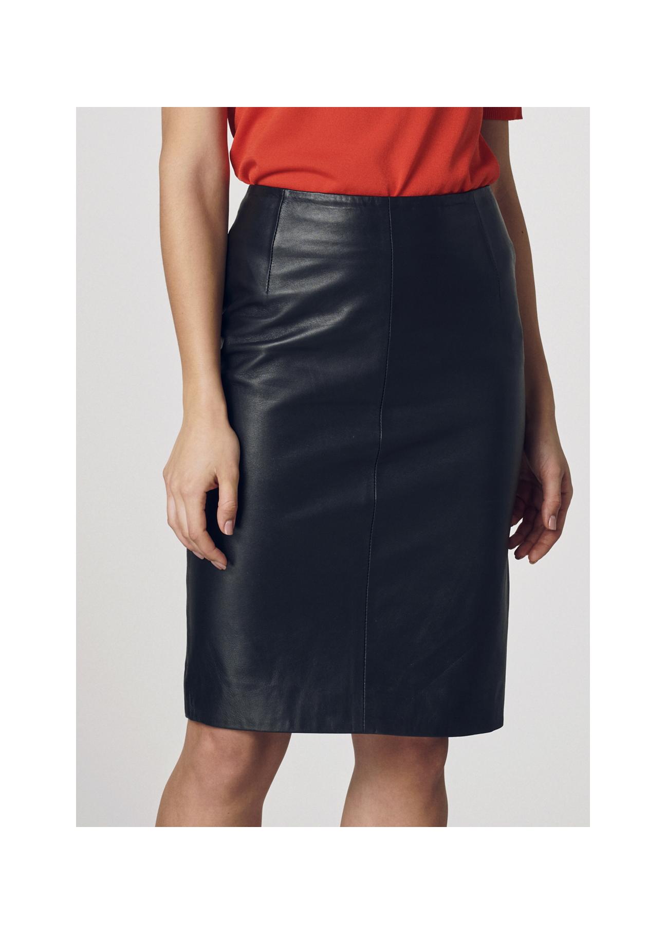 Women's pencil leather skirt SPCDS-0031-5010(W21)-01