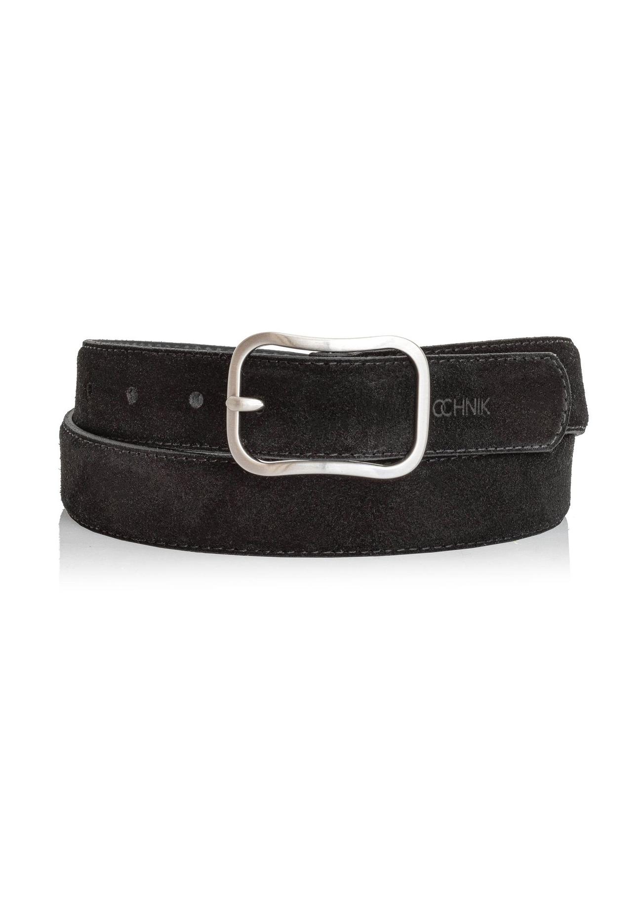 Black leather women's belt PASDS-0317-98(Z24)