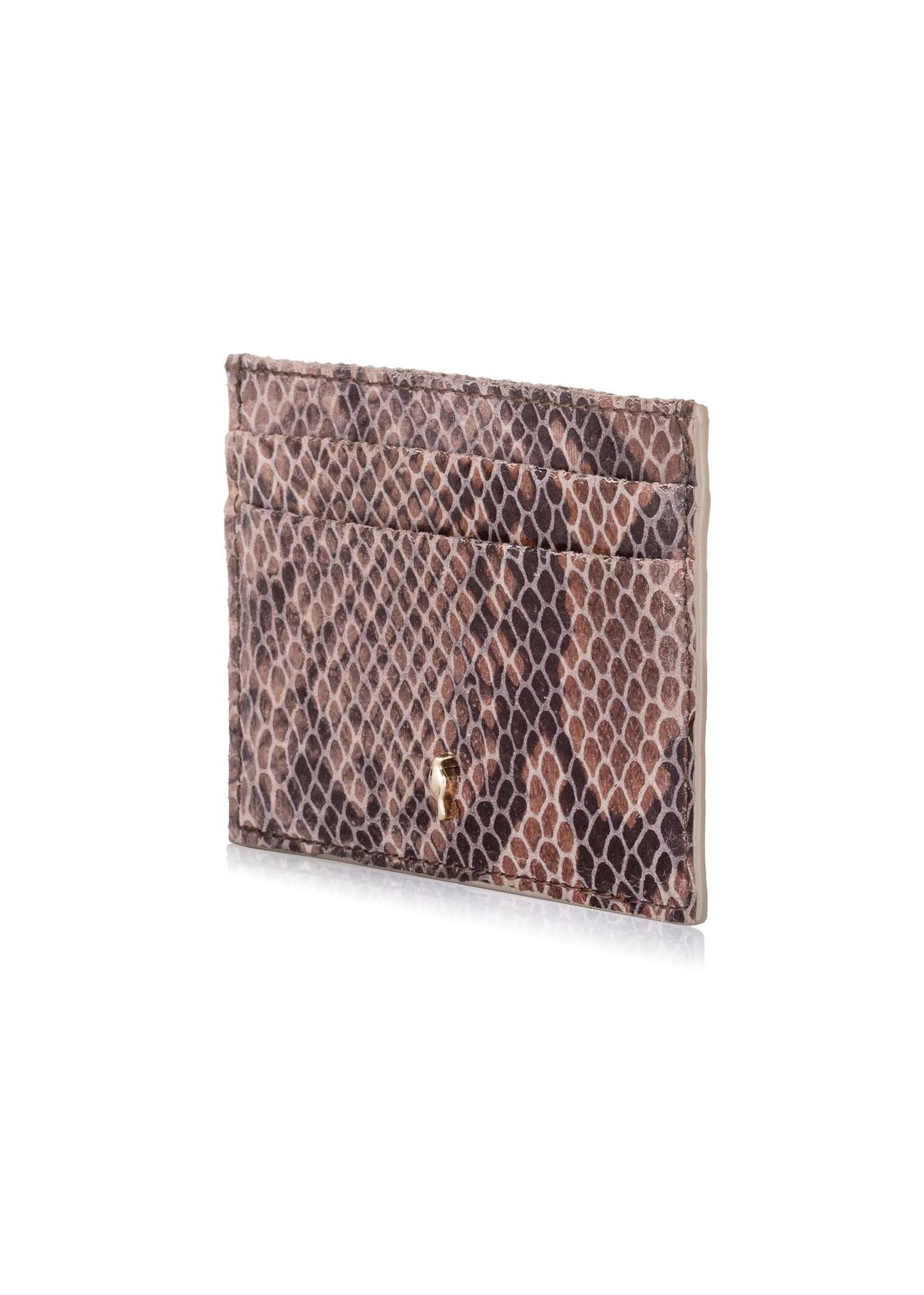 Snake skin pattern card case PORES-0835-31(W23)-02