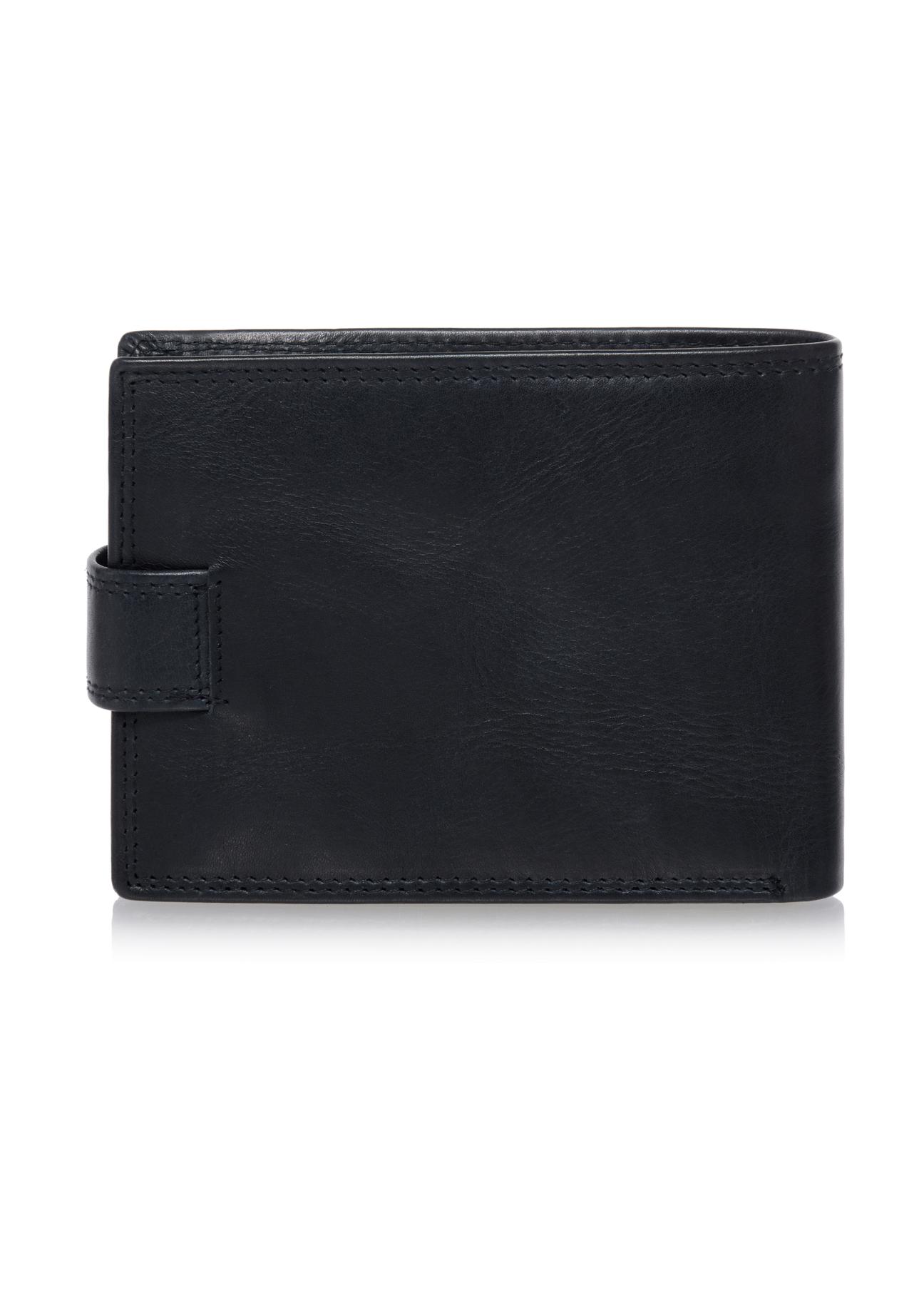 Men's navy blue leather wallet PORMS-0465A-69(W23)-03