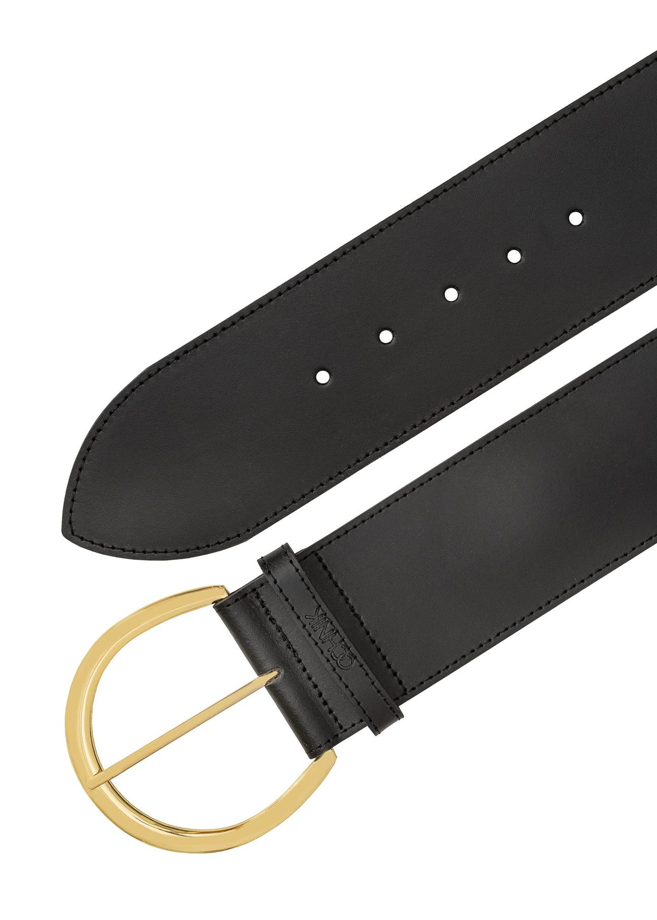 Black leather women's belt PASDS-0311-99(Z24)-05