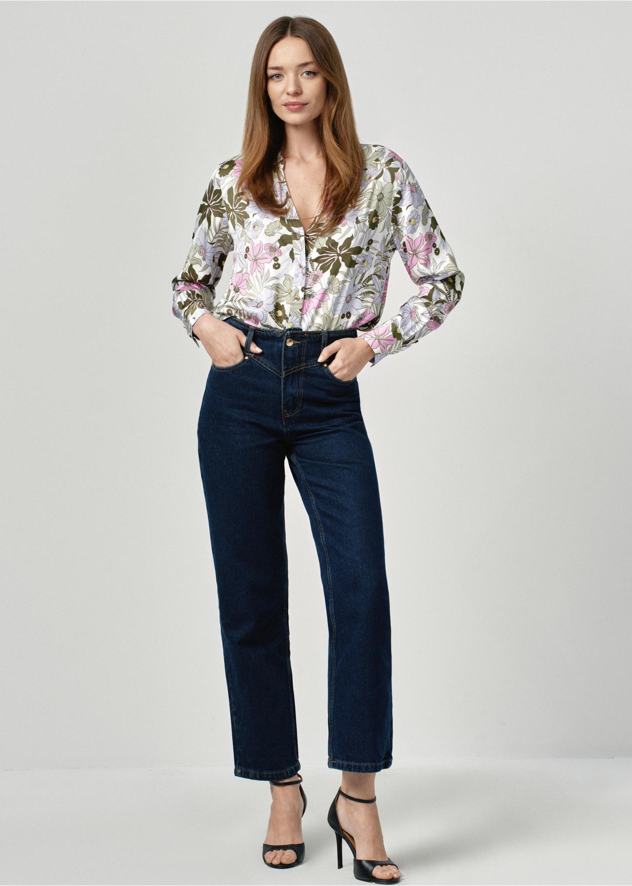 Airy floral shirt for women KOSDT-0155-15(W24)-02