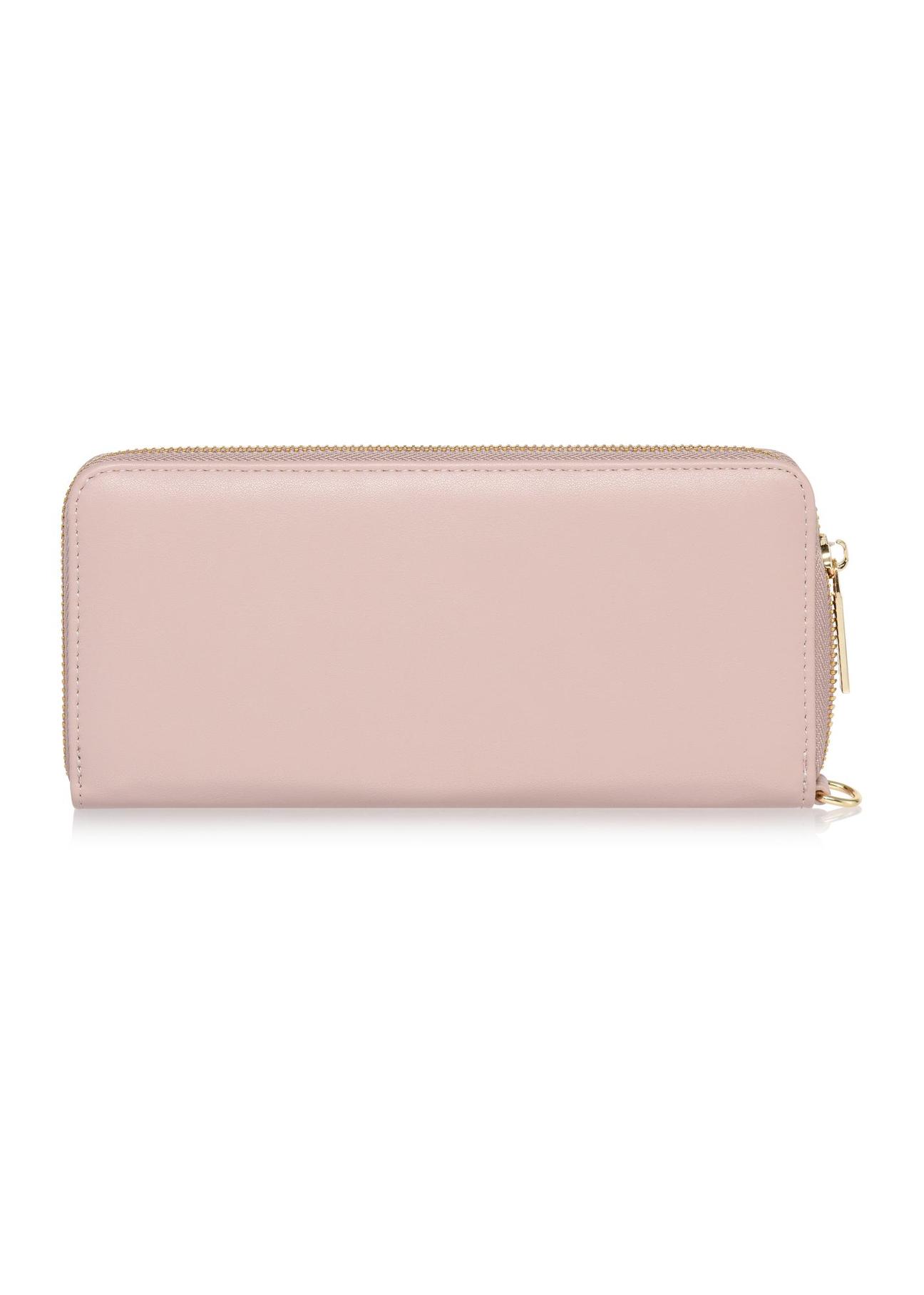 Large pink women's wallet with handle POREC-0394-31(Z24)