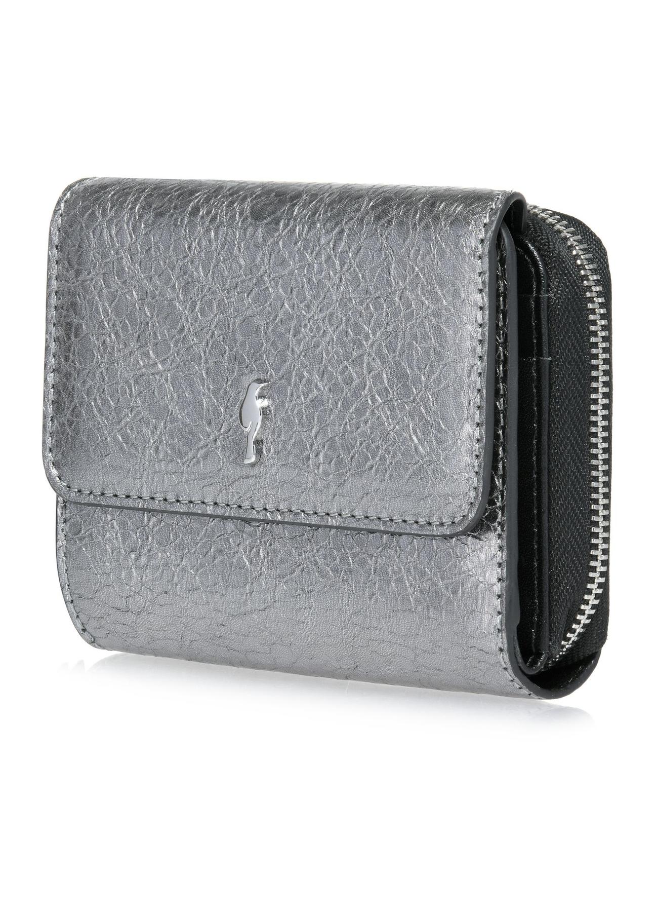 Silver small leather women's wallet PORES-0934-95(Z24)-04