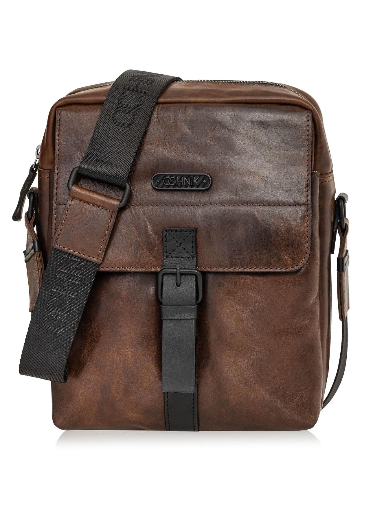 Brown leather men's bag TORMS-0104B-79(Z24)-01