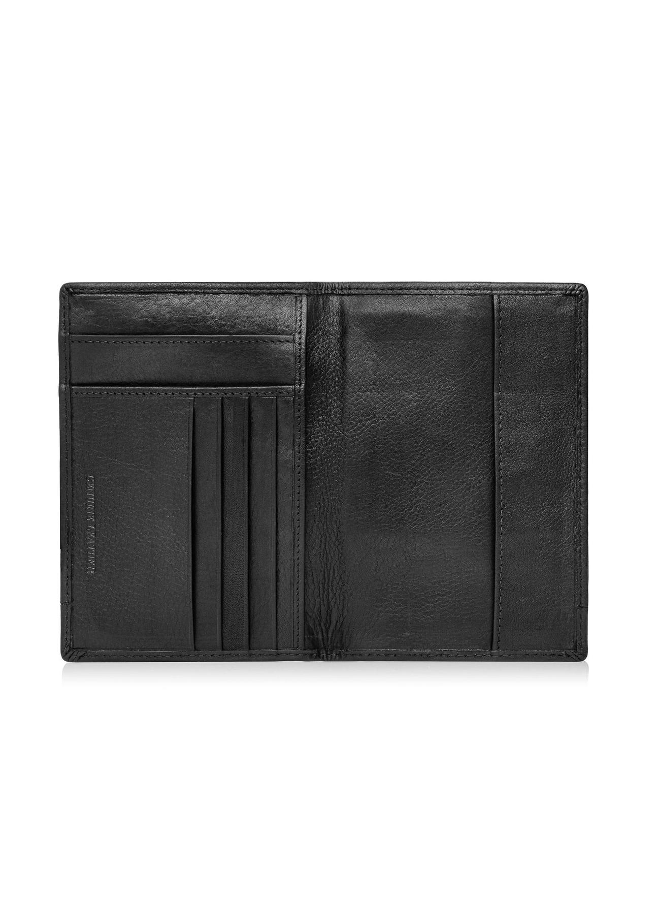 Black unzipped men's wallet PORMS-0626-99(Z24)-04