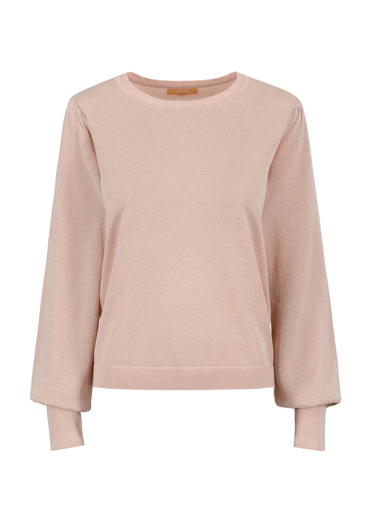 Light pink shiny sweater for women SWEDT-0182-34(Z23)-03