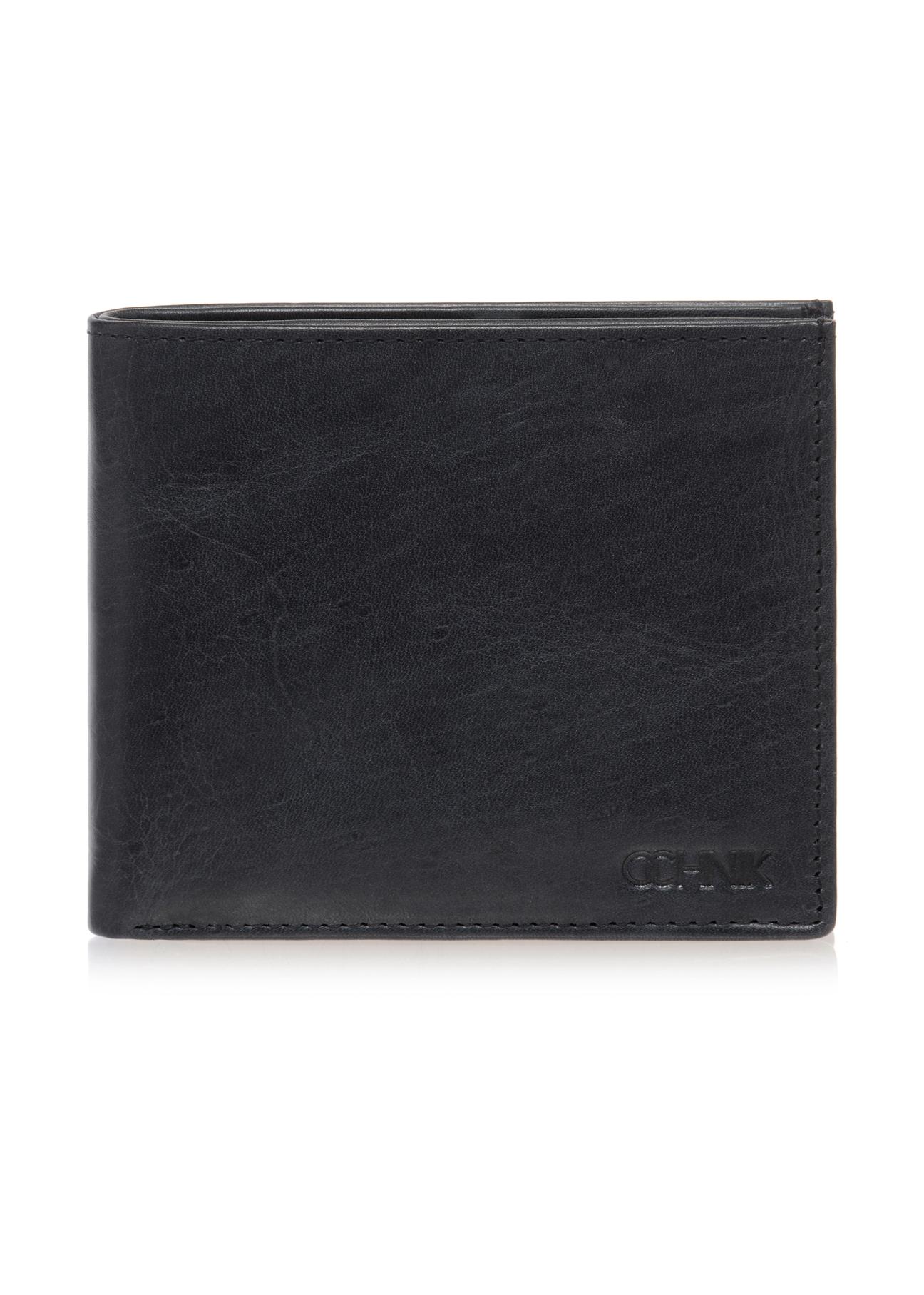 Men's navy blue leather wallet PORMS-0547-69(W23)-01