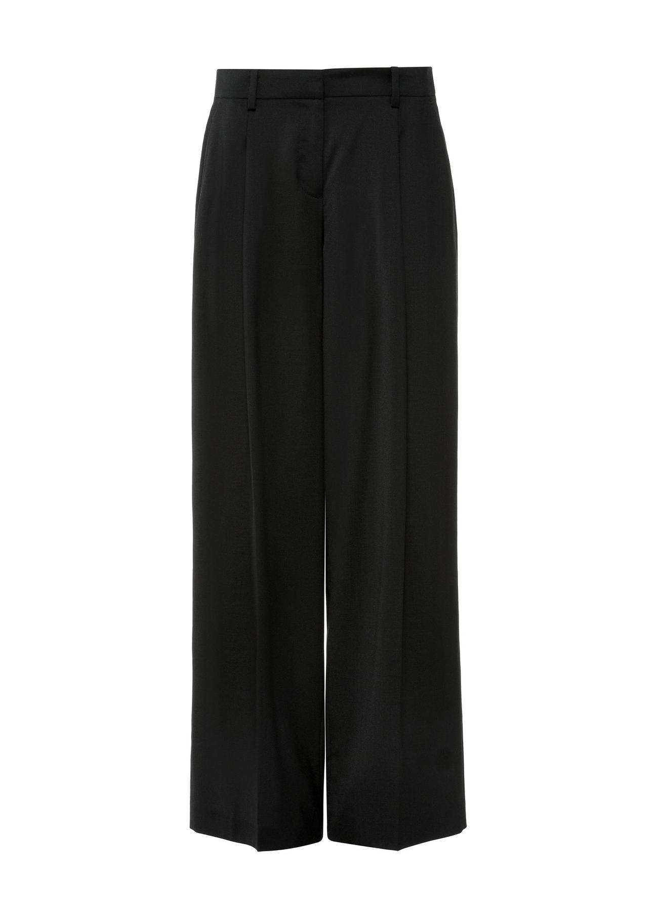 Black wide women's trousers SPODT-0103-99(W25)