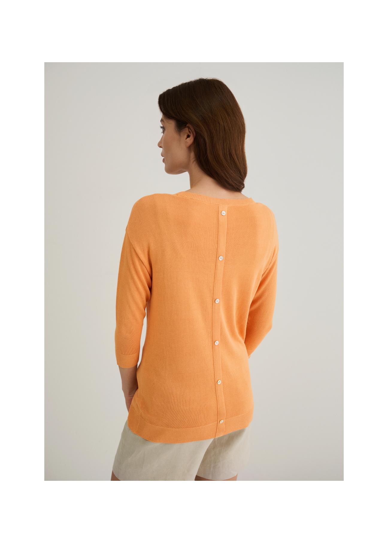 Women's orange blouse BLUDT-0140-30(W22)-06