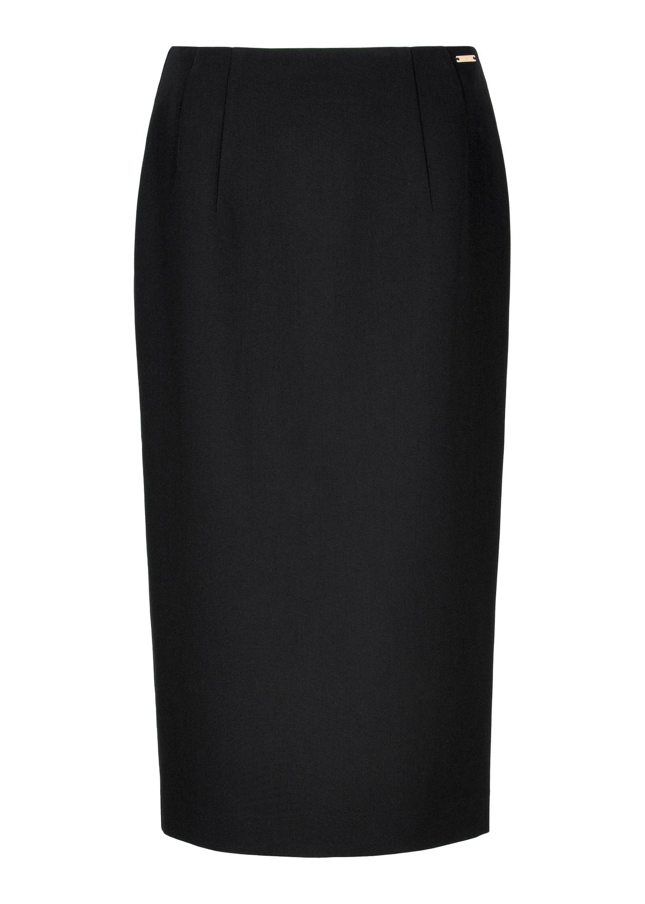 Long black pencil skirt SPCDT-0087-99(W24)-03