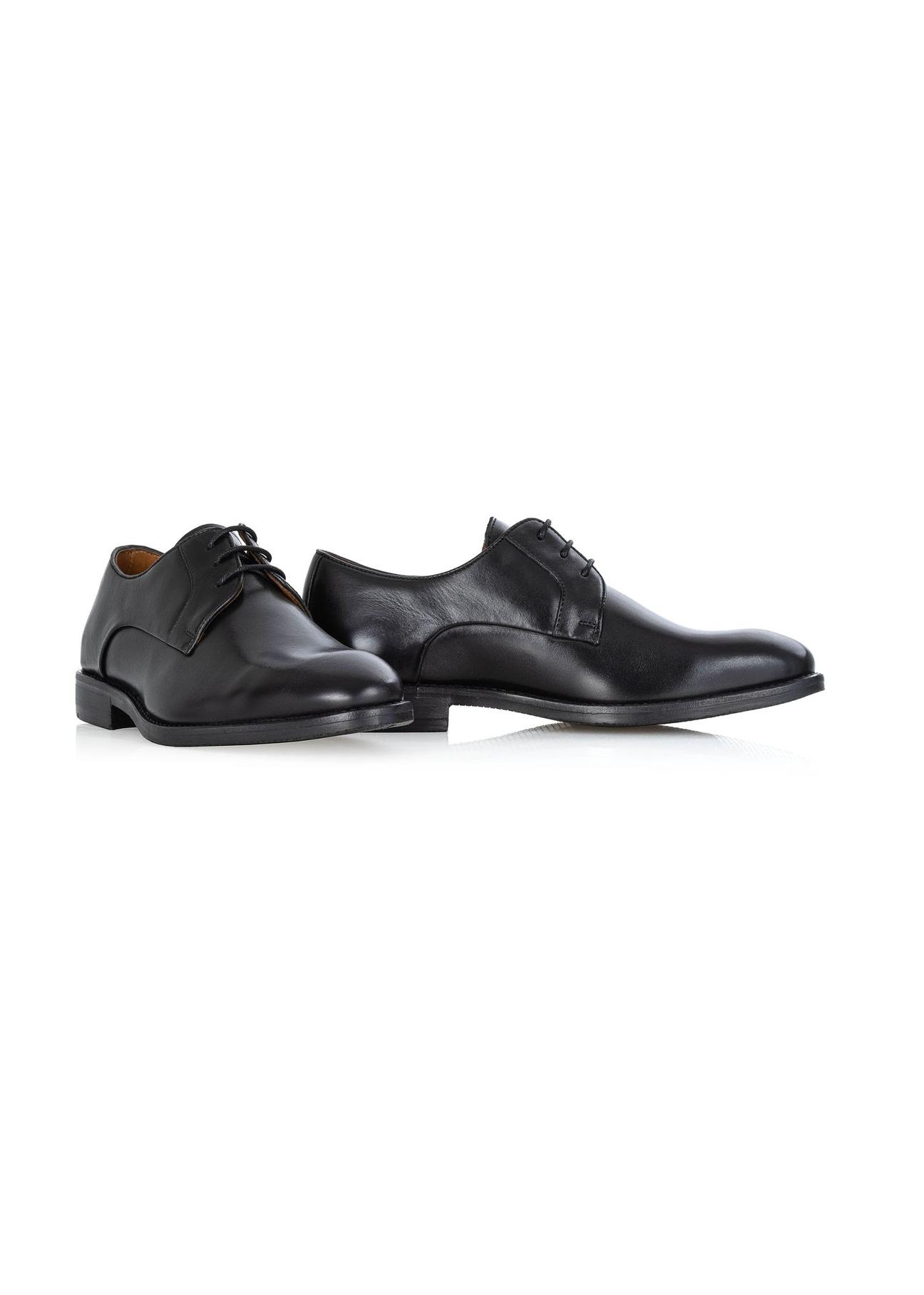 Black leather men's suit half shoes BUTYM-0453-99(W24)-02