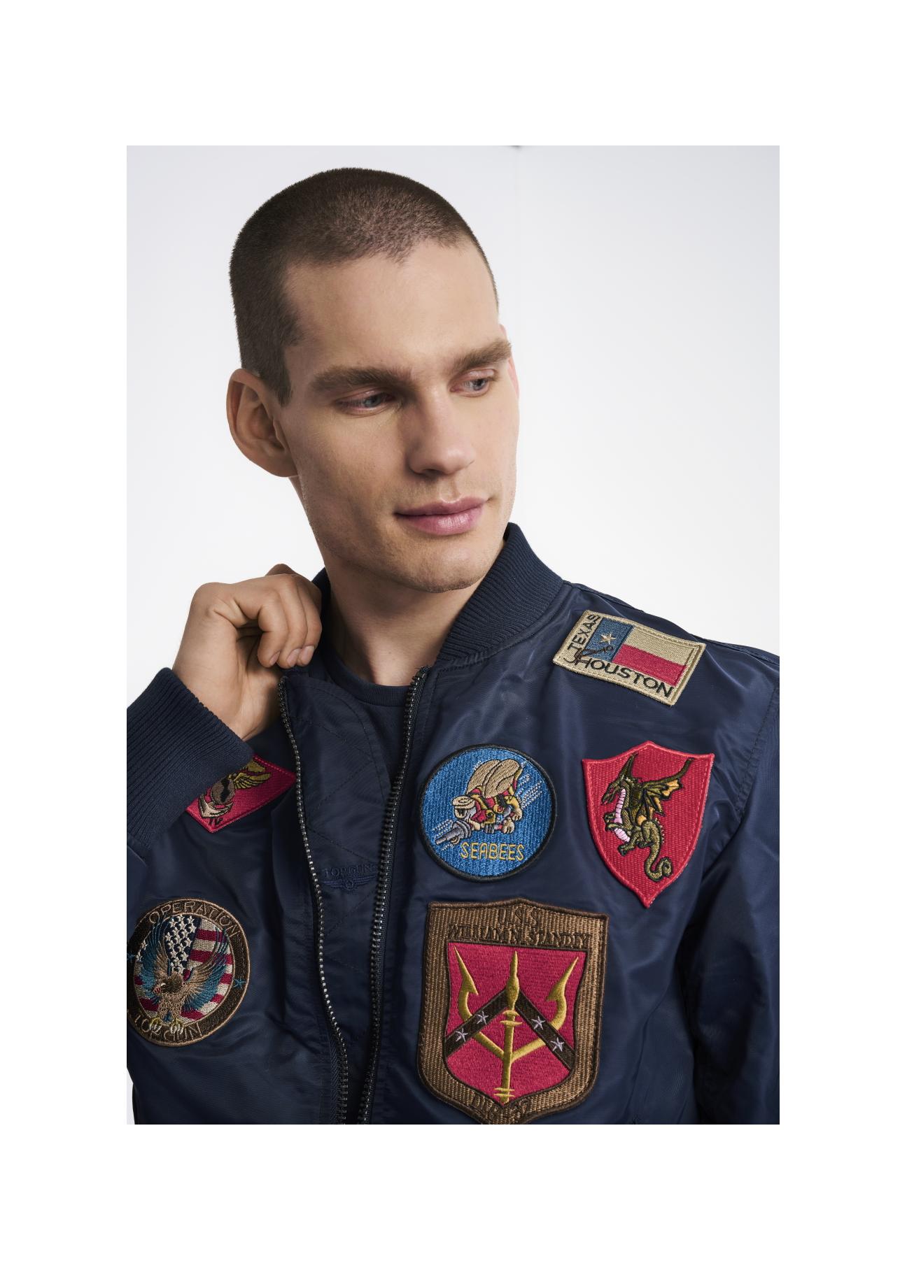 Navy blue men's jacket Top Gun KURMT-0279-69(W24)-08