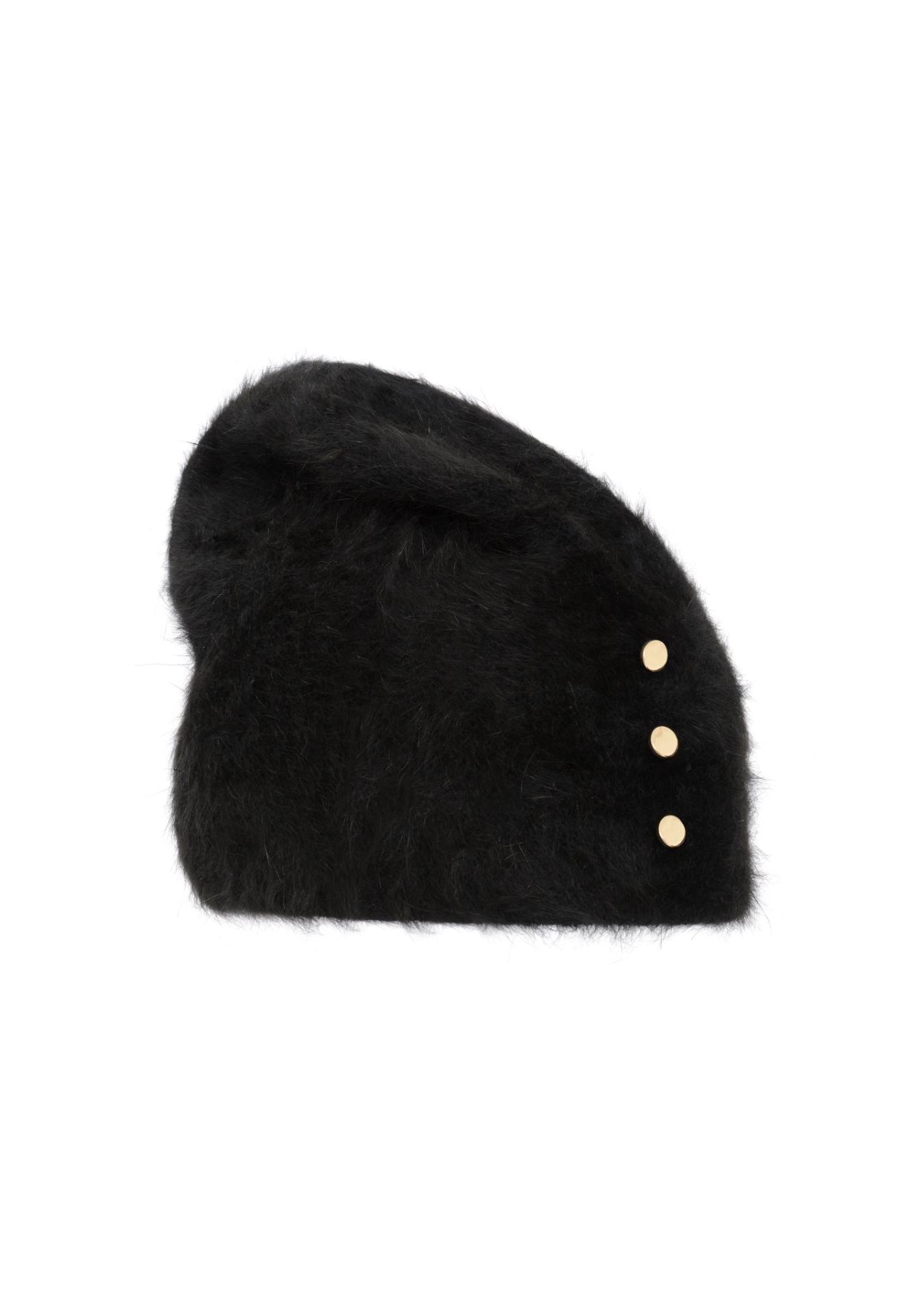 Women's black winter hat CZADT-0023-99(Z23)-01