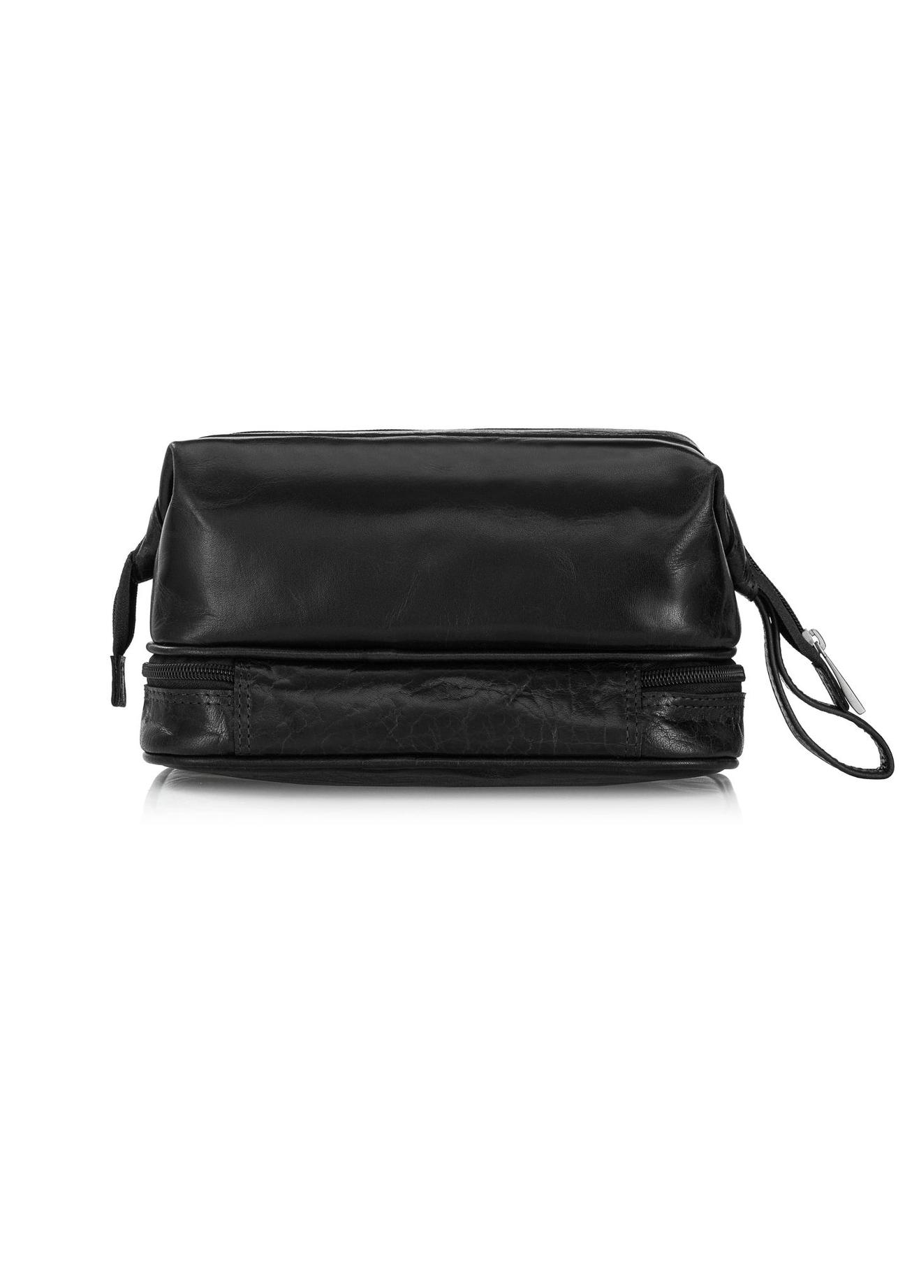 Black leather men's cosmetic bag VB-206A-99(KS)-04