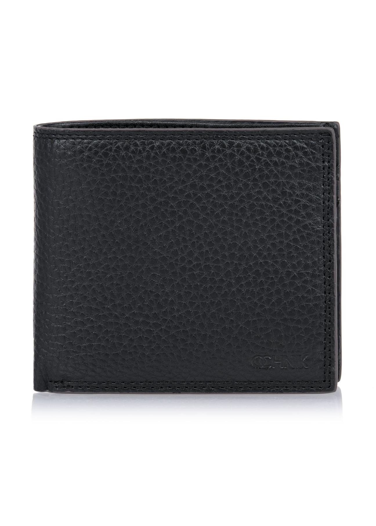 Unbuttoned black leather men's wallet with RFID PORMS-006RFID-99(W24)-01